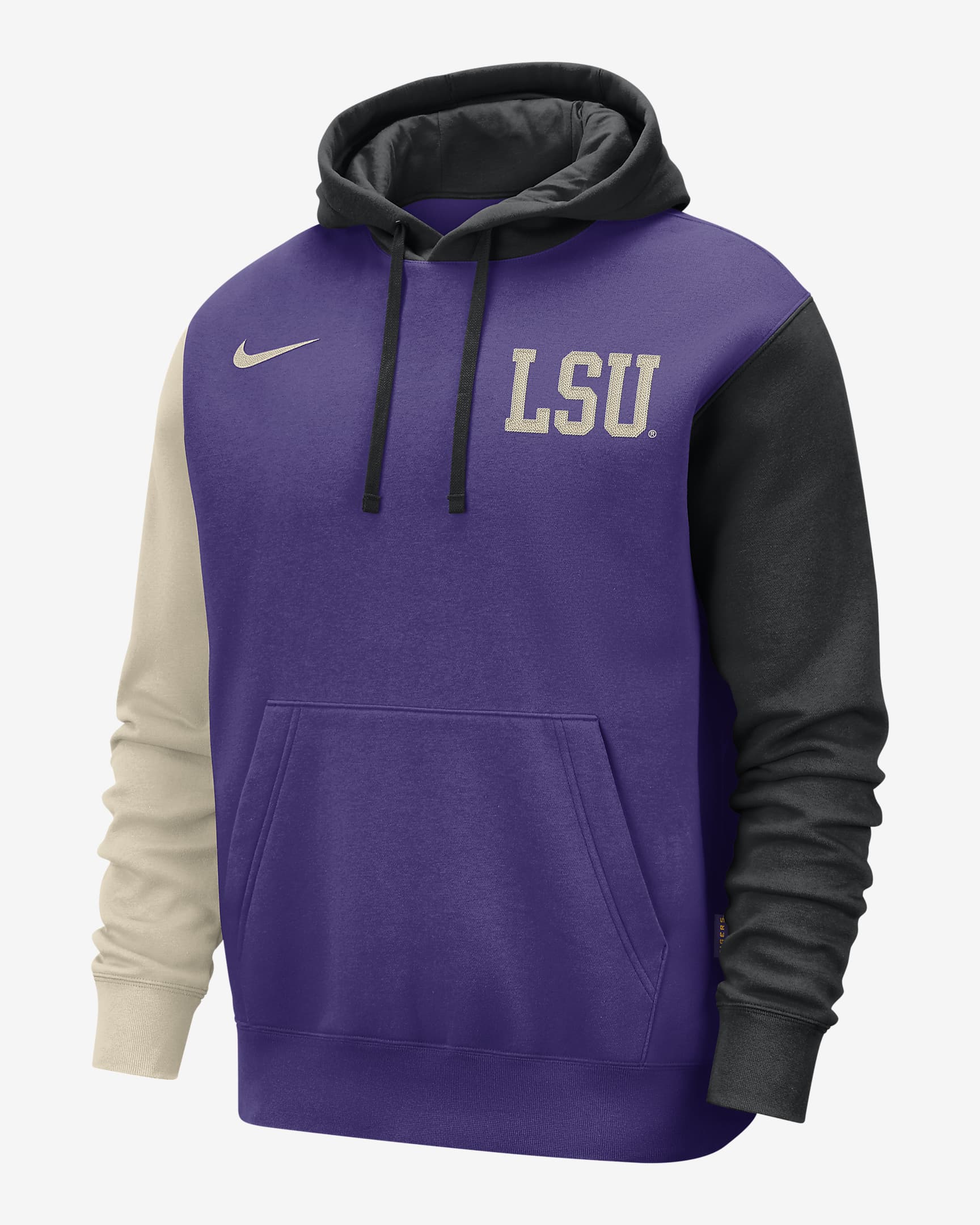 LSU Club Fleece Men's Nike Pullover Hoodie. Nike.com