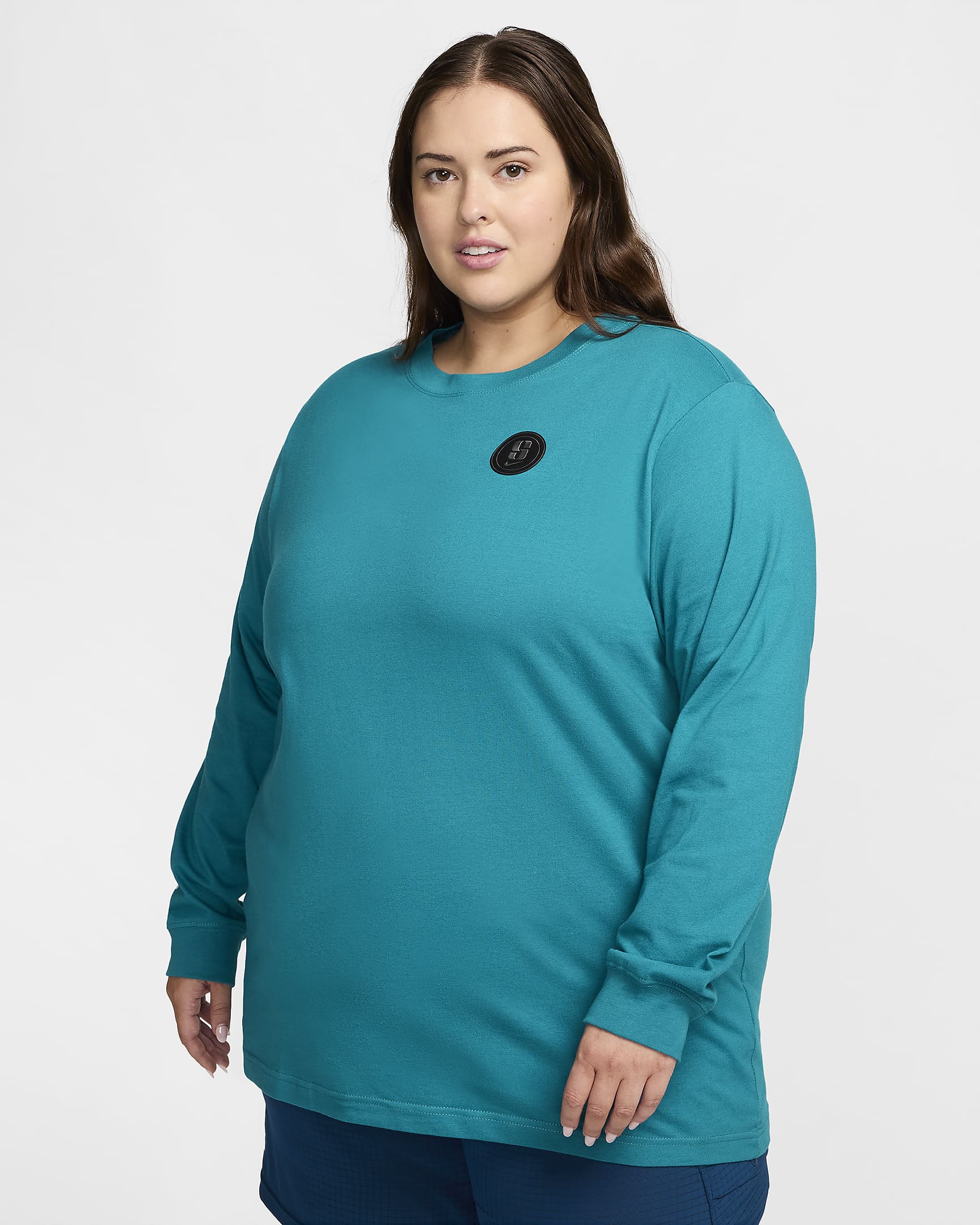 Sabrina Women's Long-Sleeve Basketball T-Shirt (Plus Size) - Blustery