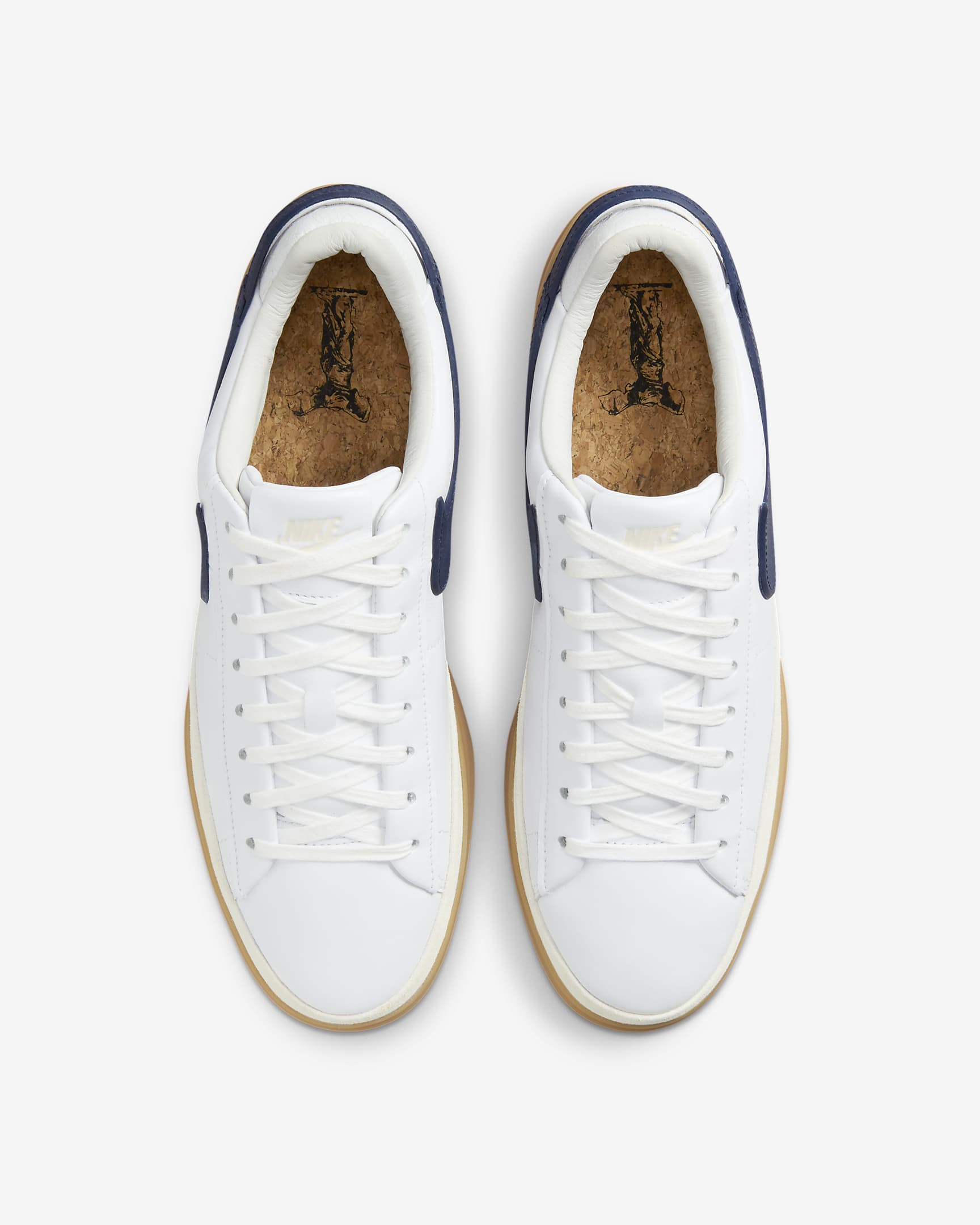 Tenis para hombre Nike Blazer Phantom Low - Blanco/Blanco cumbre/Amarillo goma/Azul marino medianoche