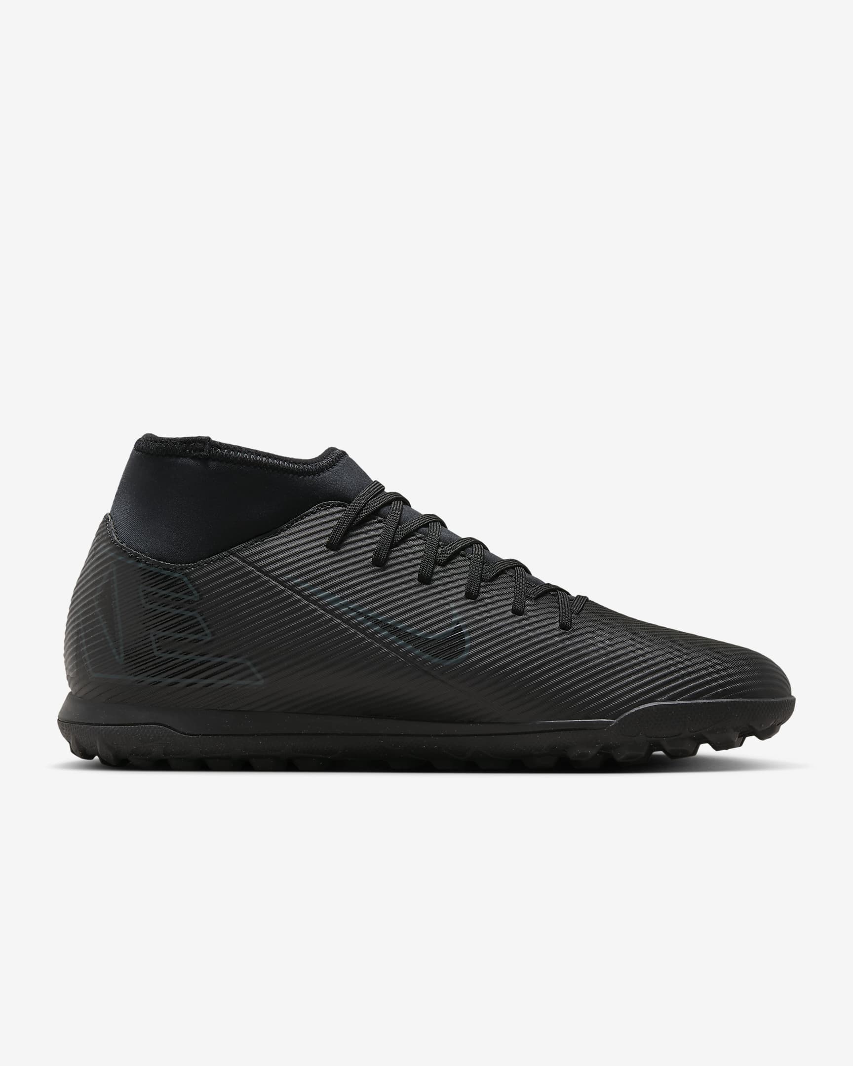 Nike Mercurial Superfly 10 Club Zapatillas de fútbol de perfil alto TF - Negro/Deep Jungle/Negro