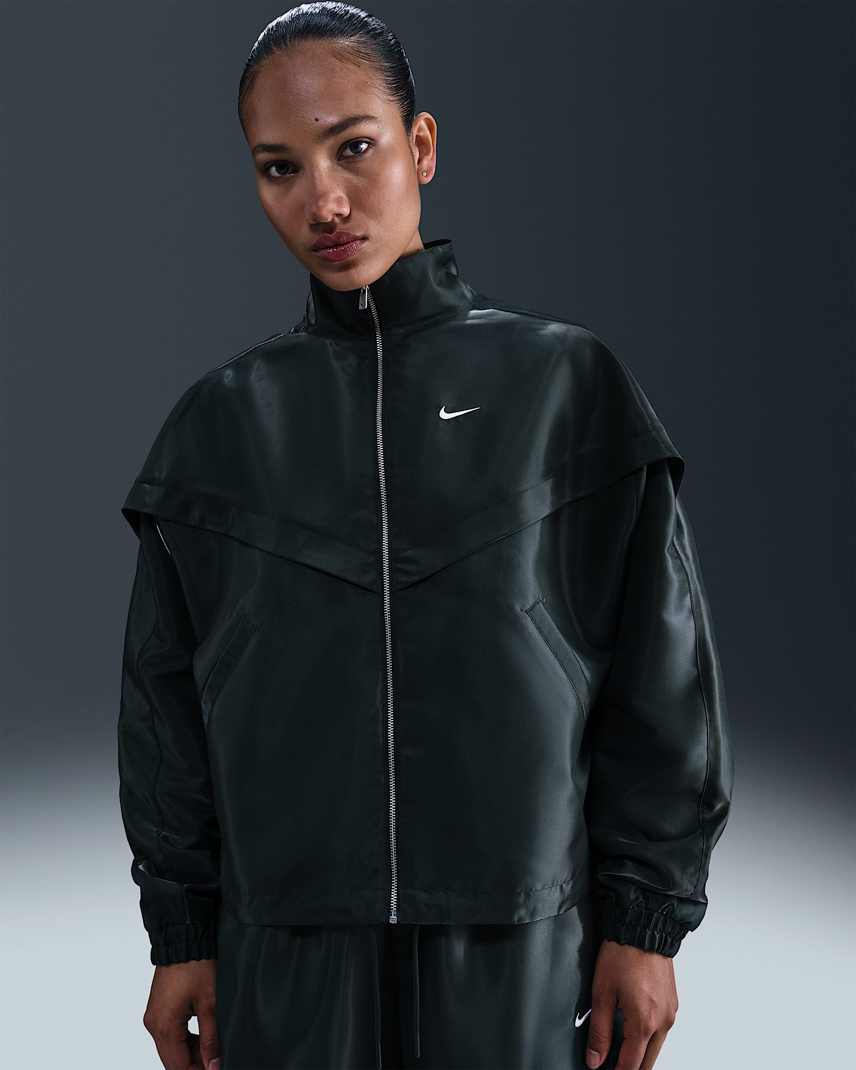 Nike Sportswear Windrunner Women's Shine Jacket - Seaweed/Sail