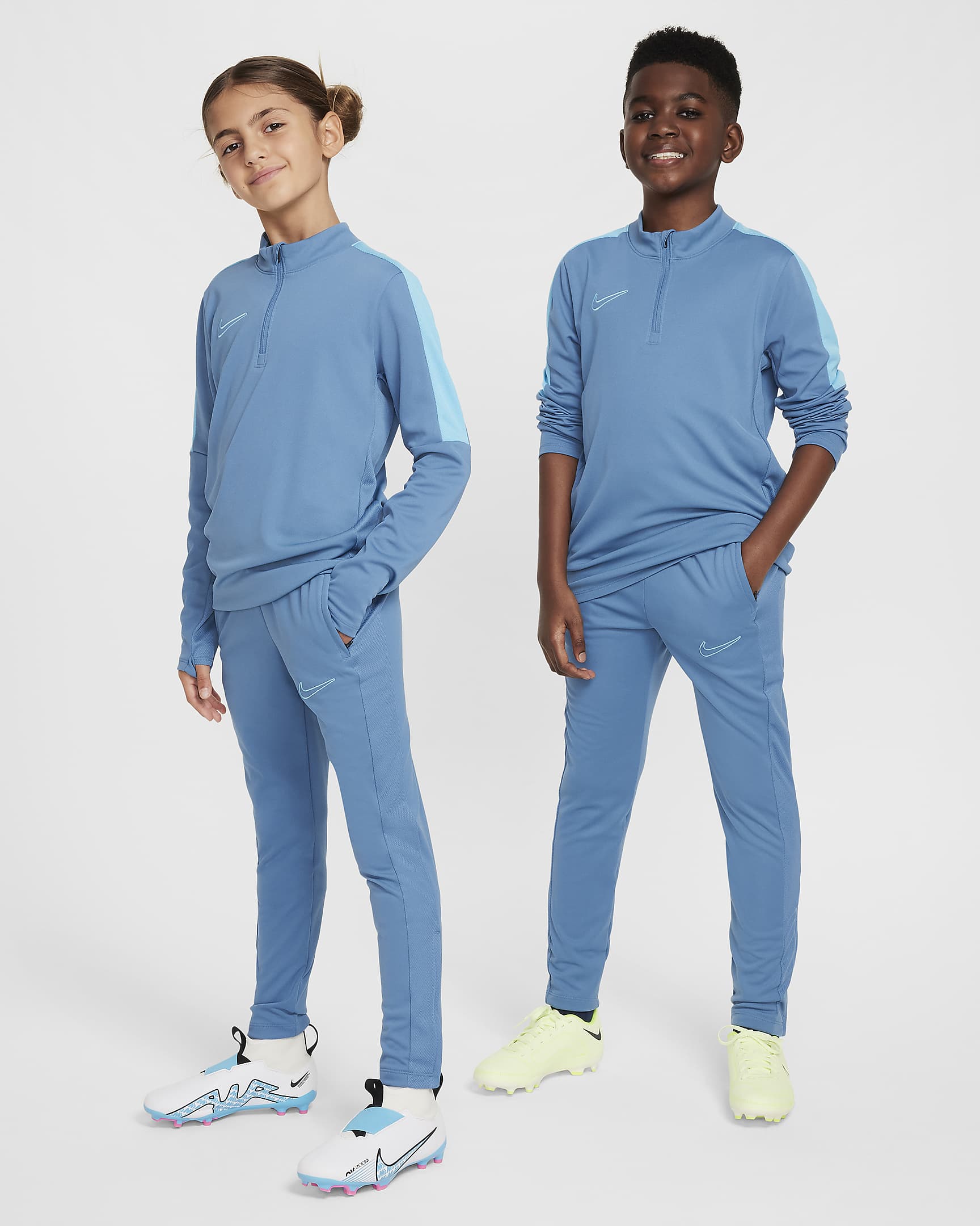 Nike Dri-FIT Academy23 Kids' Football Trousers - Aegean Storm/Aegean Storm/Aegean Storm/Baltic Blue