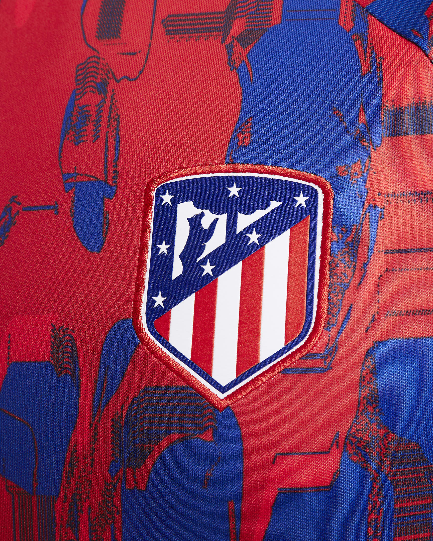 Atlético Madrid Academy Pro Men's Nike Dri-FIT Pre-Match Soccer Top - Sport Red/White