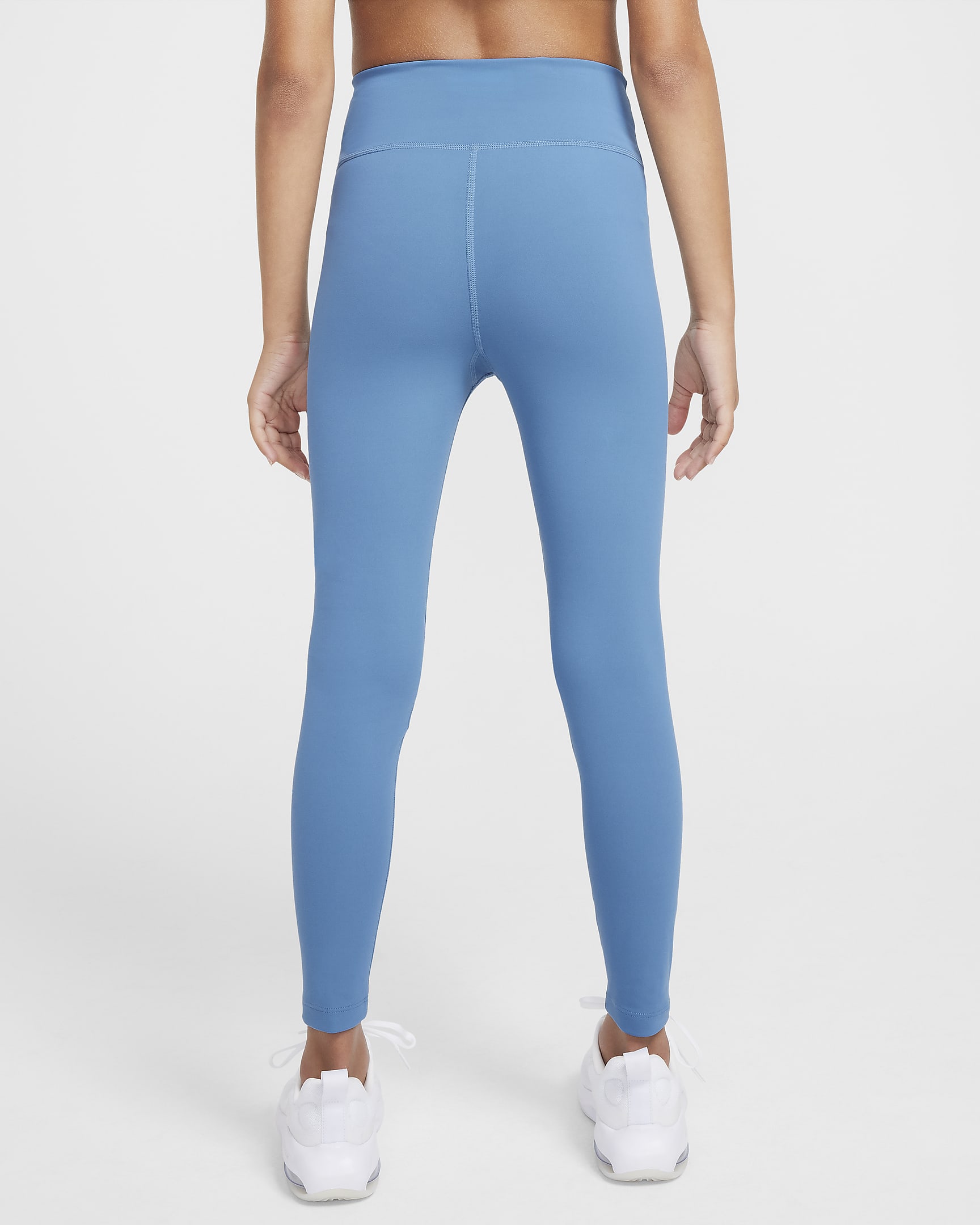 Nike One Dri-FIT leggings med høyt liv til store barn (jente) - Aegean Storm/Glacier Blue