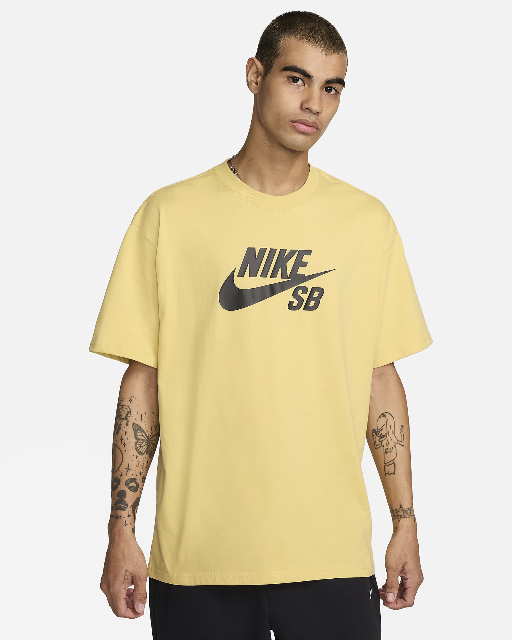 Nike SB Men's Logo Skate T-Shirt - Saturn Gold