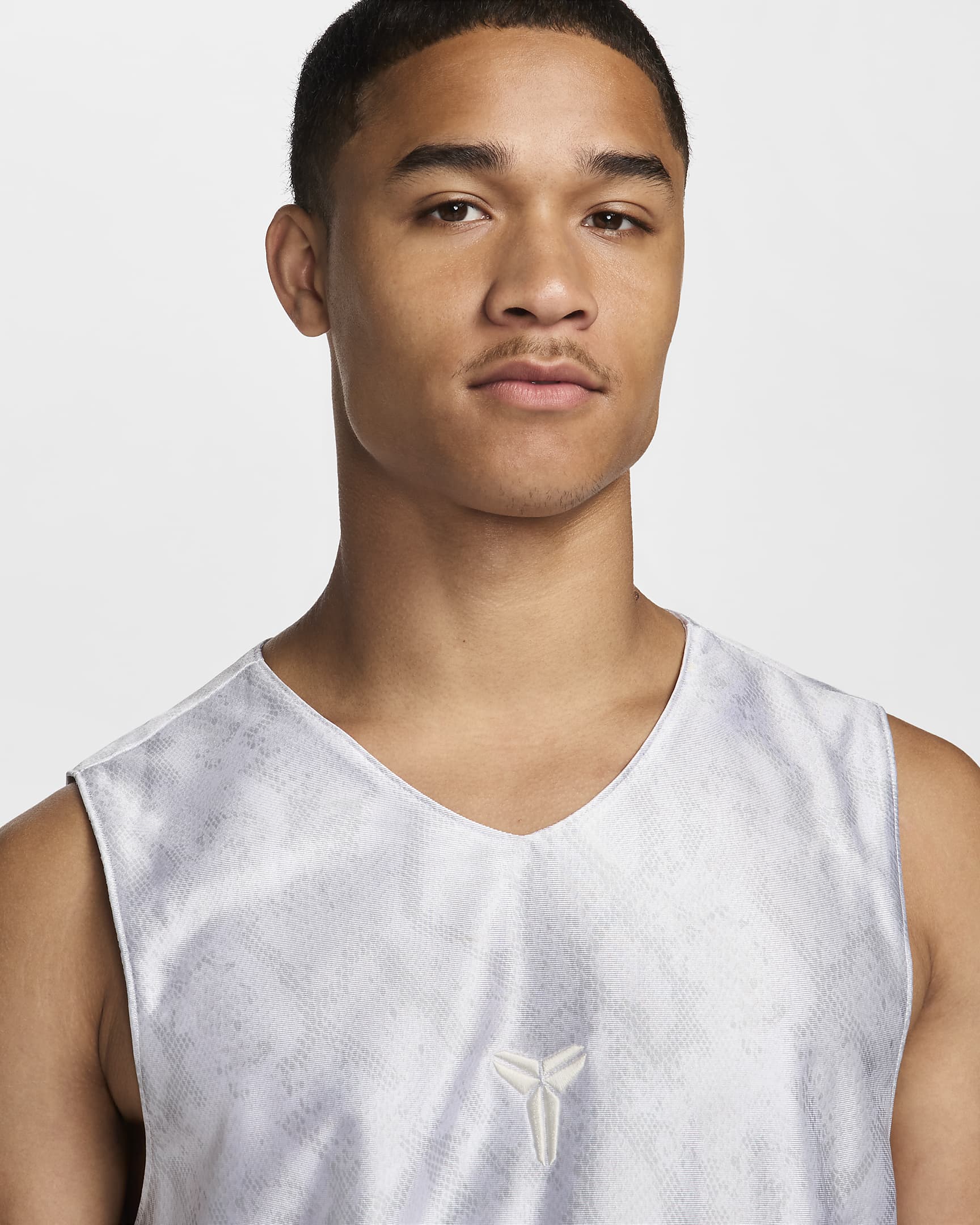 KB Men's Nike Dri-FIT Standard Issue Reversible Basketball Jersey - White/White/Summit White