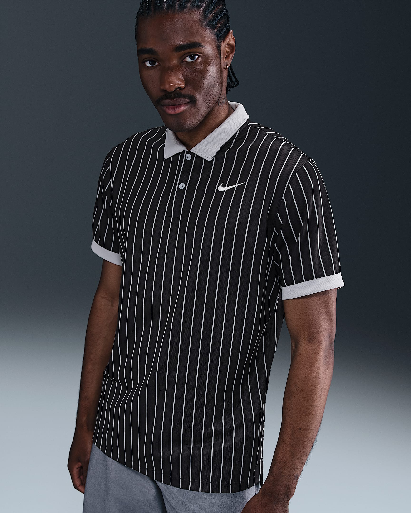 Nike Victory+ Men's Dri-FIT Golf Polo - Anthracite/Wolf Grey/White