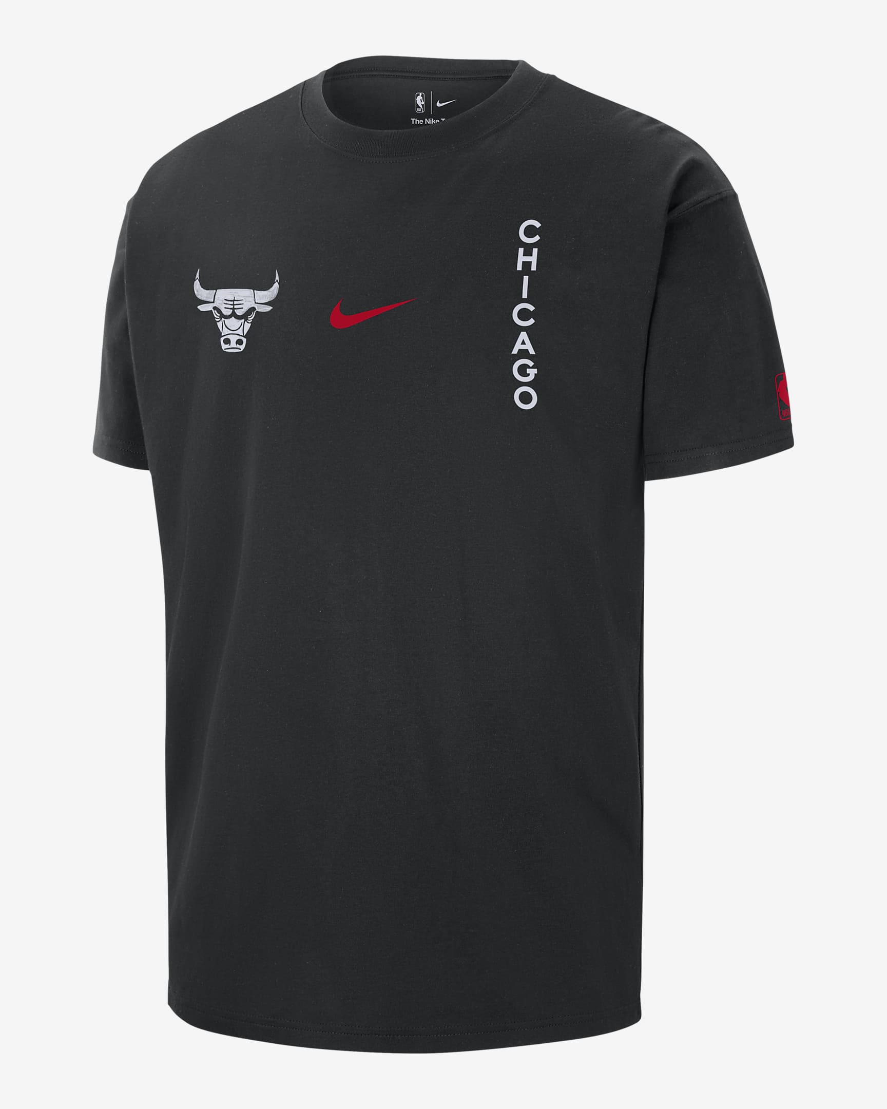 Chicago Bulls 2023/24 City Edition Men's Nike NBA Courtside Max90 T-Shirt - Black