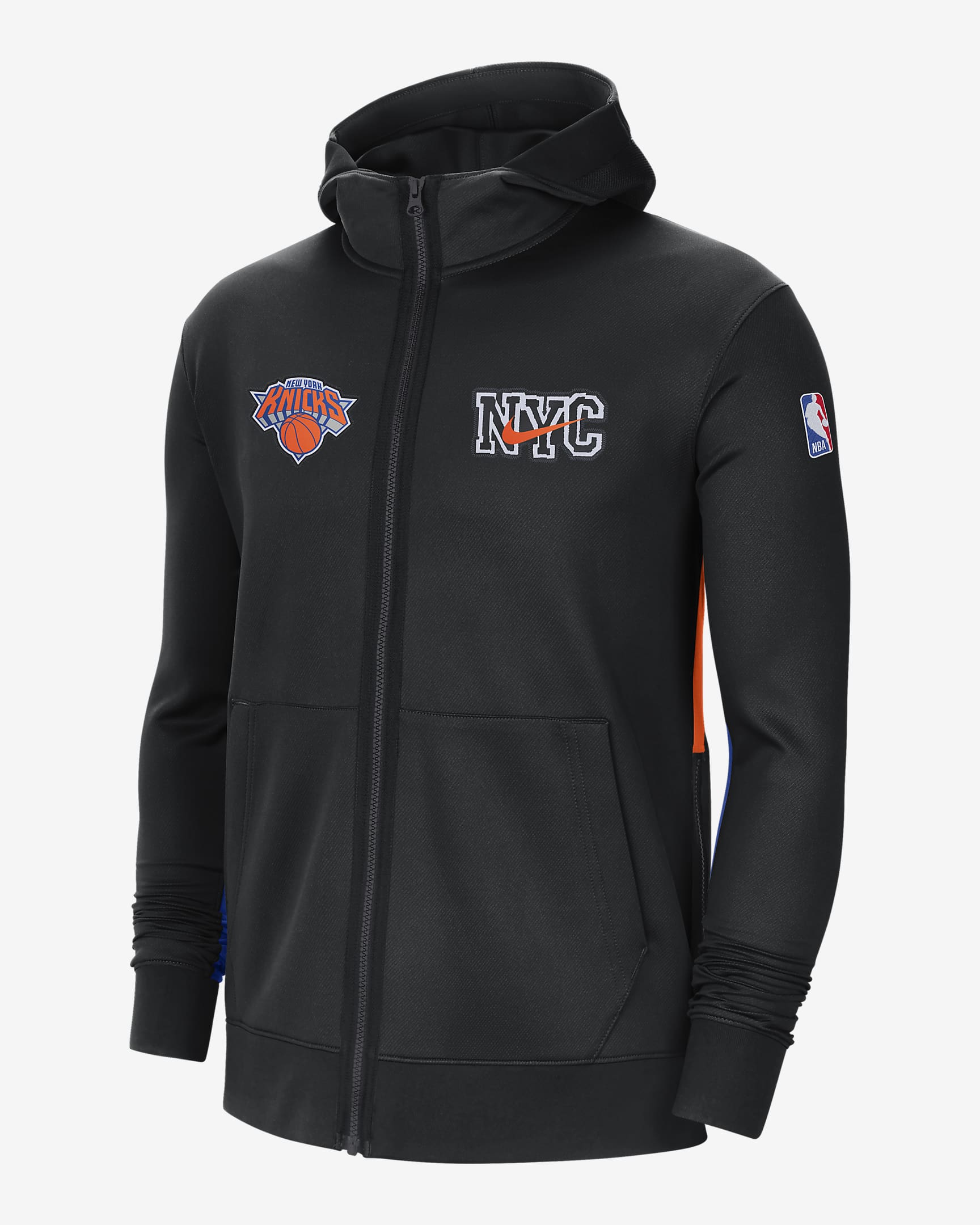 Felpa con cappuccio New York Knicks Showtime City Edition Nike Therma Flex NBA - Uomo - Nero/Antracite/Bianco