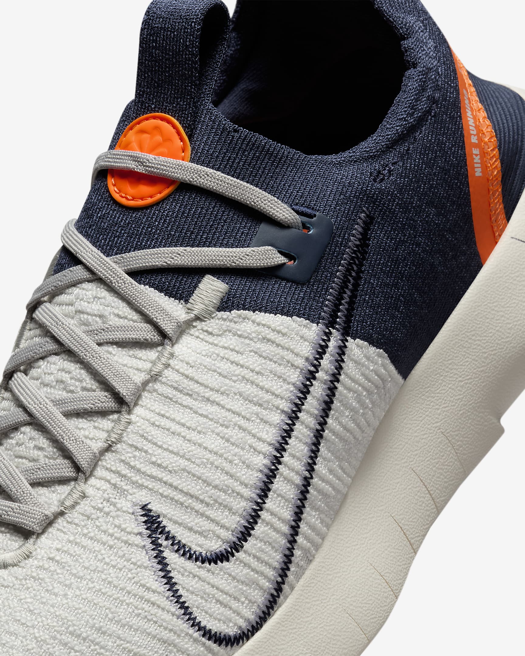 Nike Free RN NN løpesko for vei til herre - Light Iron Ore/Sail/Total Orange/Thunder Blue