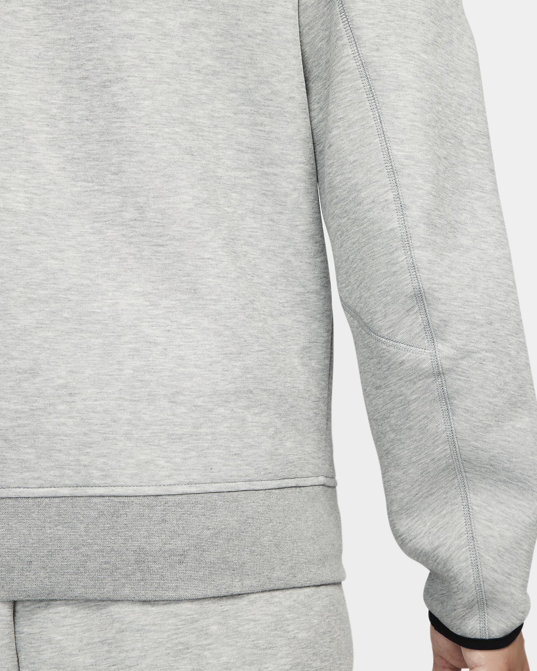 Sweat à capuche et zip Nike Sportswear Tech Fleece Windrunner pour homme - Dark Grey Heather/Noir