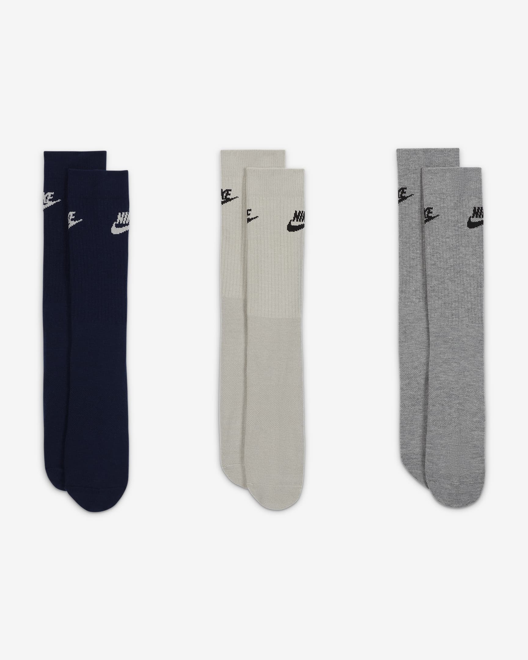 Chaussettes mi-mollet Nike Sportswear Everyday Essential (3 paires) - Multicolore