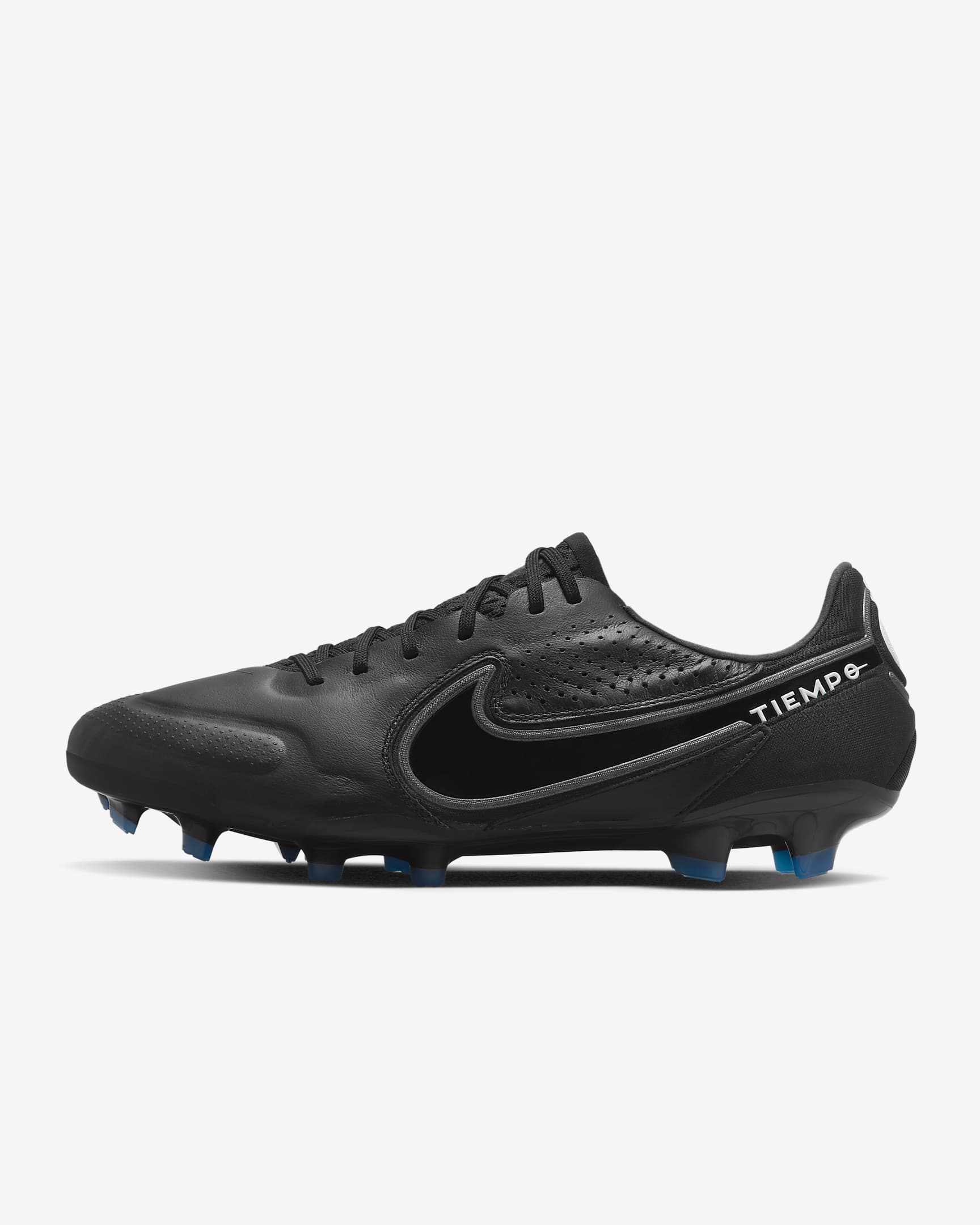 Nike Tiempo Legend 9 Elite FG Firm-Ground Football Boots - Black/Summit White/Light Photo Blue/Dark Smoke Grey