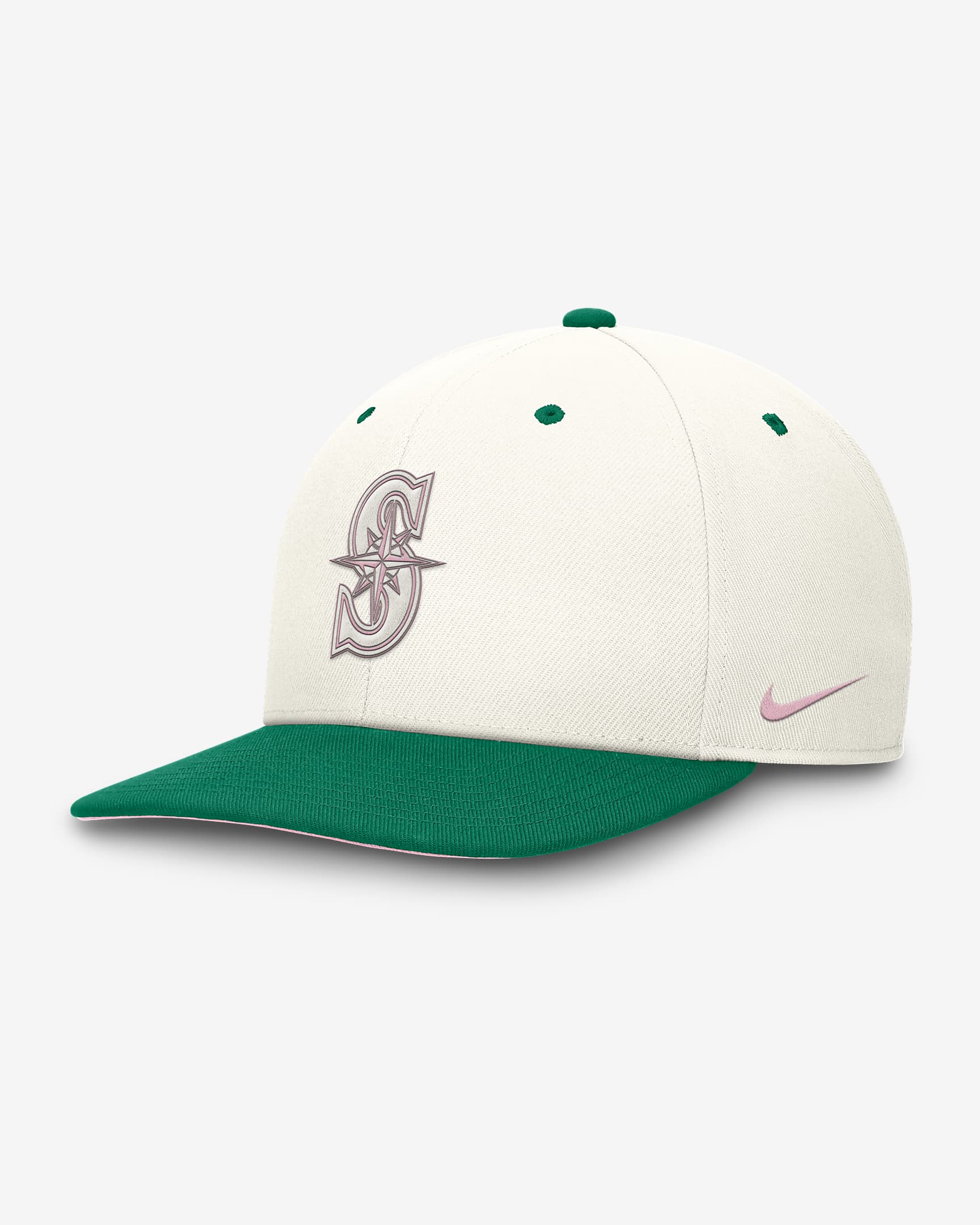 Seattle Mariners Sail Pro Men's Nike Dri-FIT MLB Adjustable Hat - Sail/Malachite