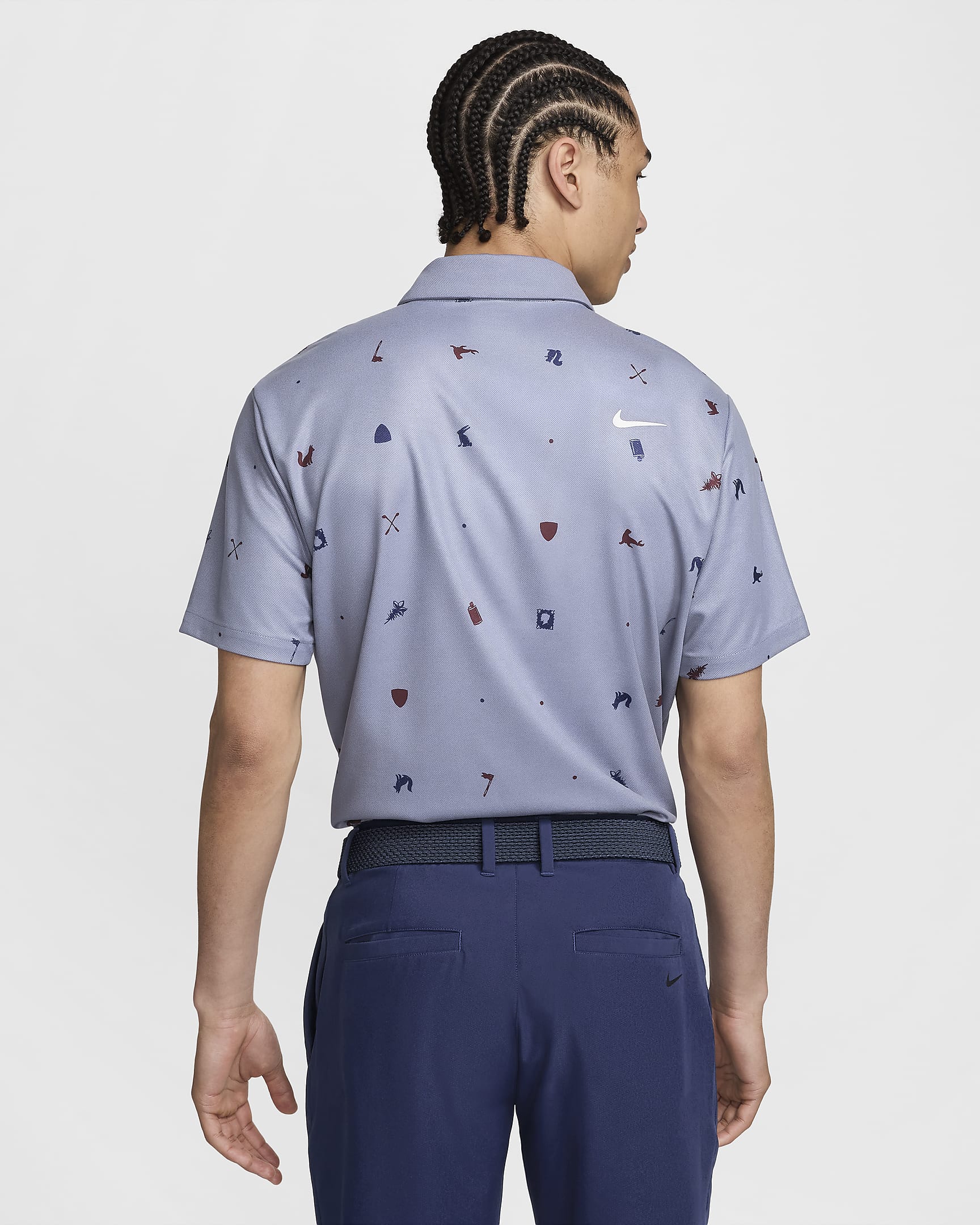 Polo da golf Dri-FIT Nike Tour – Uomo - Light Carbon/Bianco