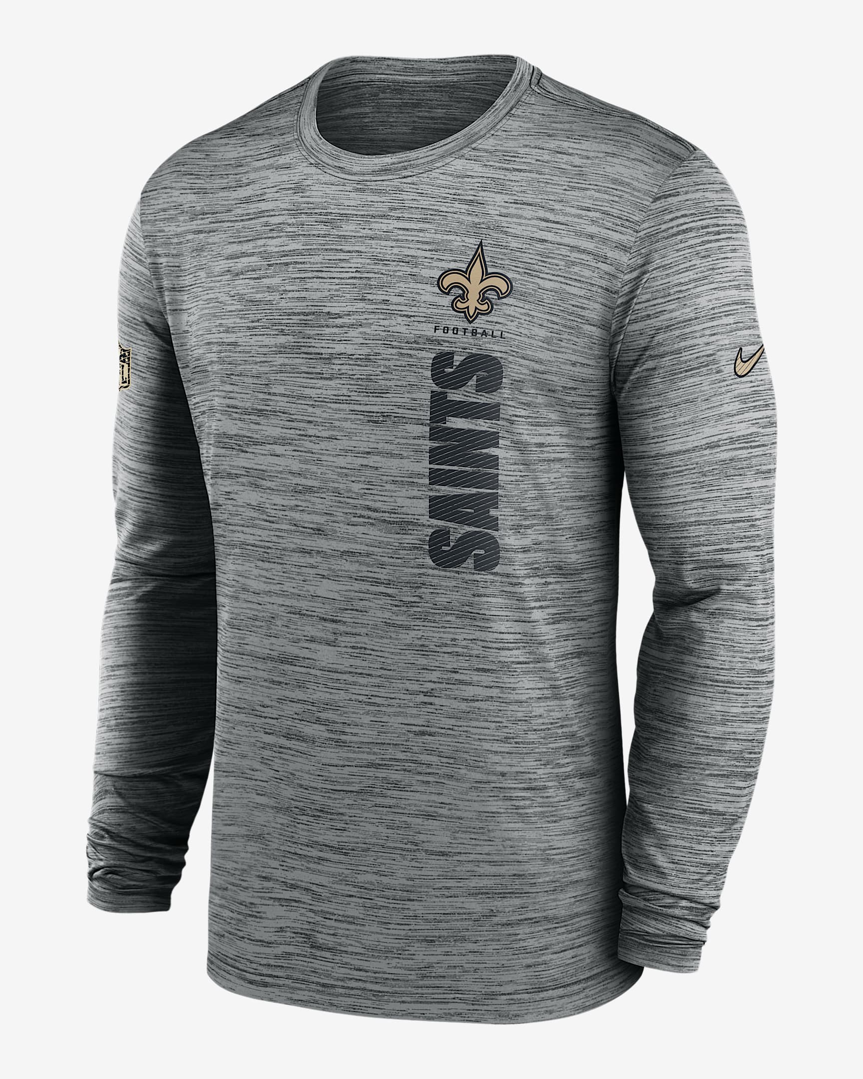 New Orleans Saints Sideline Velocity Men's Nike DriFIT NFL LongSleeve