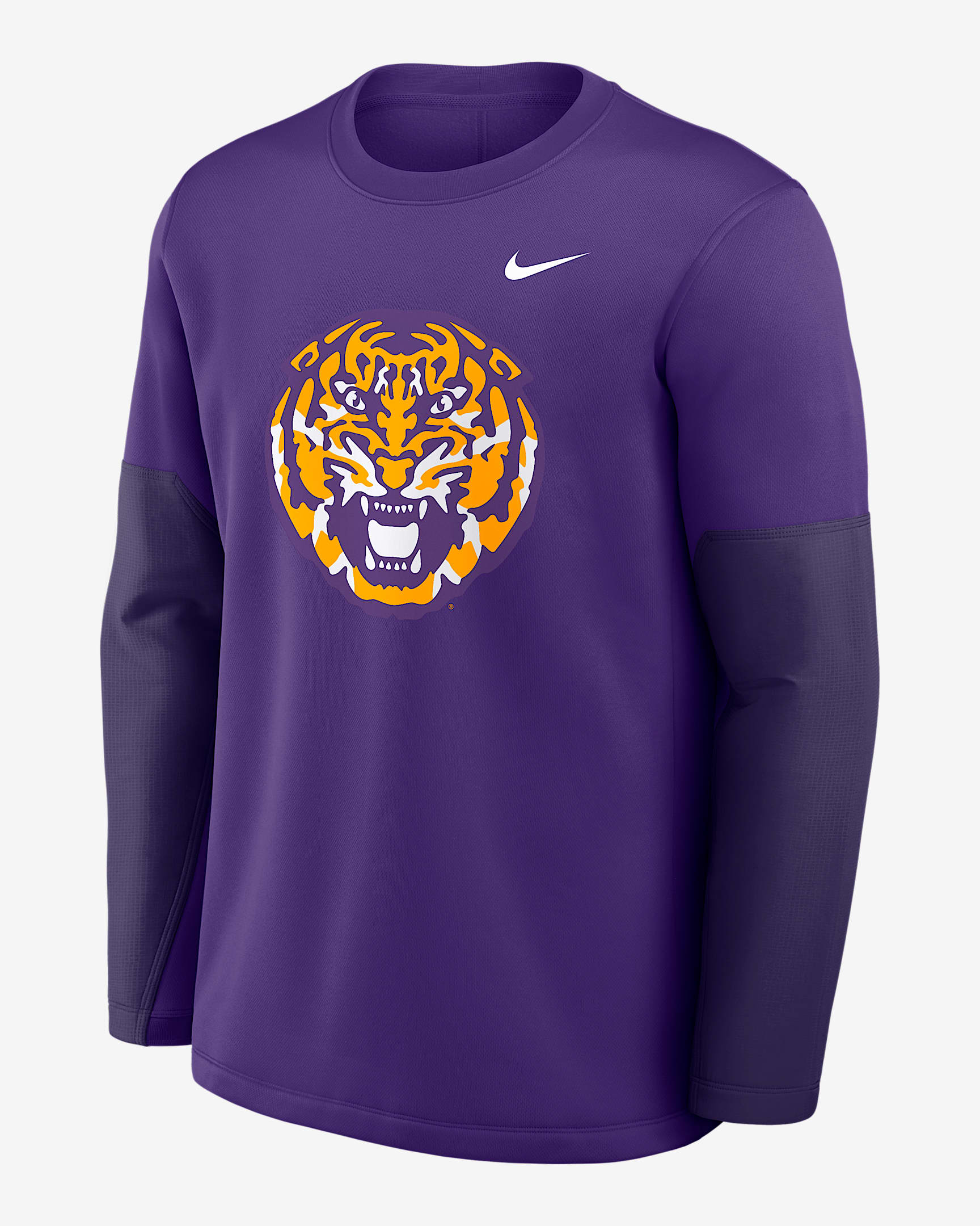 LSU Sideline Coach Men's Nike Therma-FIT College Long-Sleeve T-Shirt - Purple