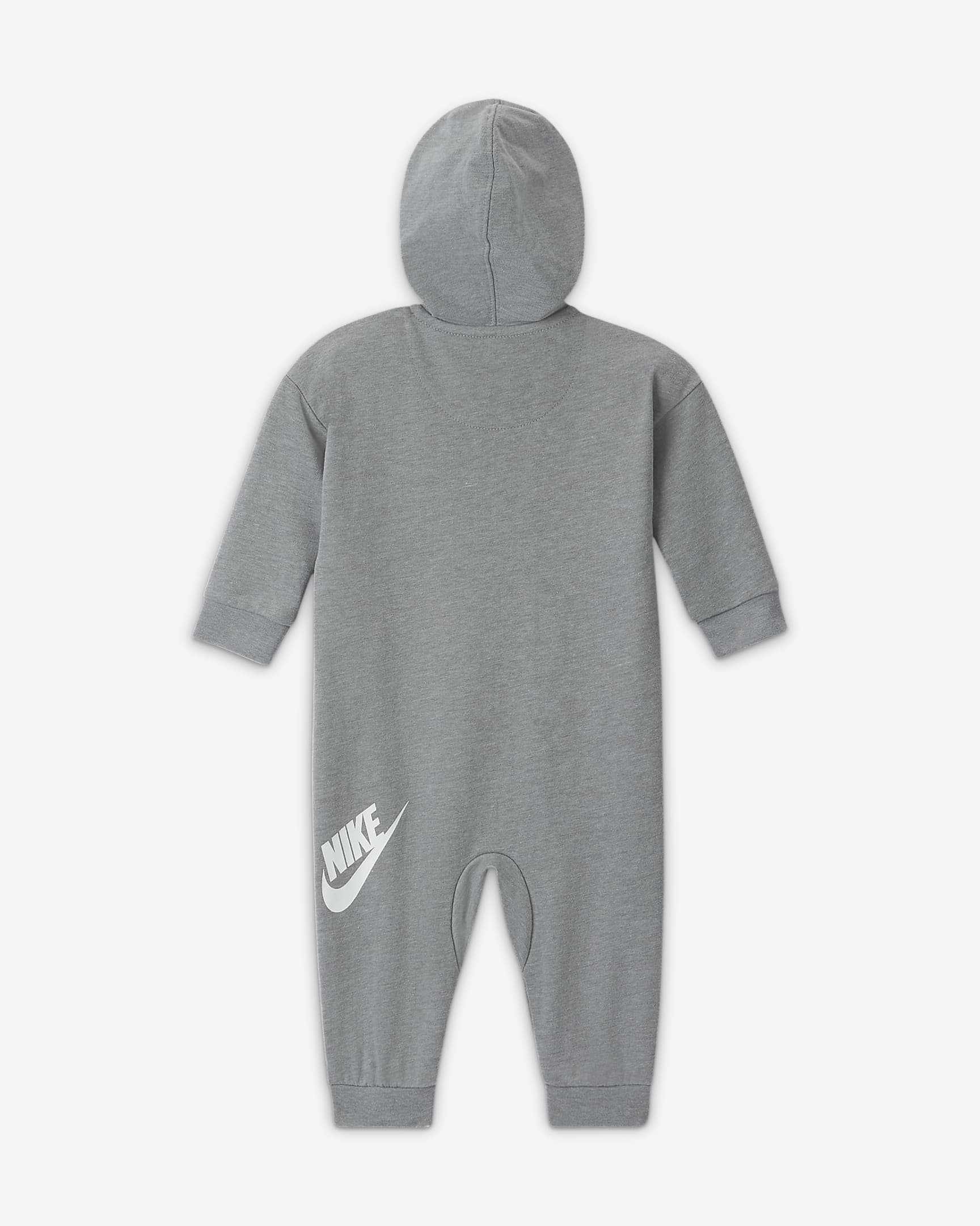 Nike Baby (0–12M) Full-Zip Overalls - Dark Grey Heather