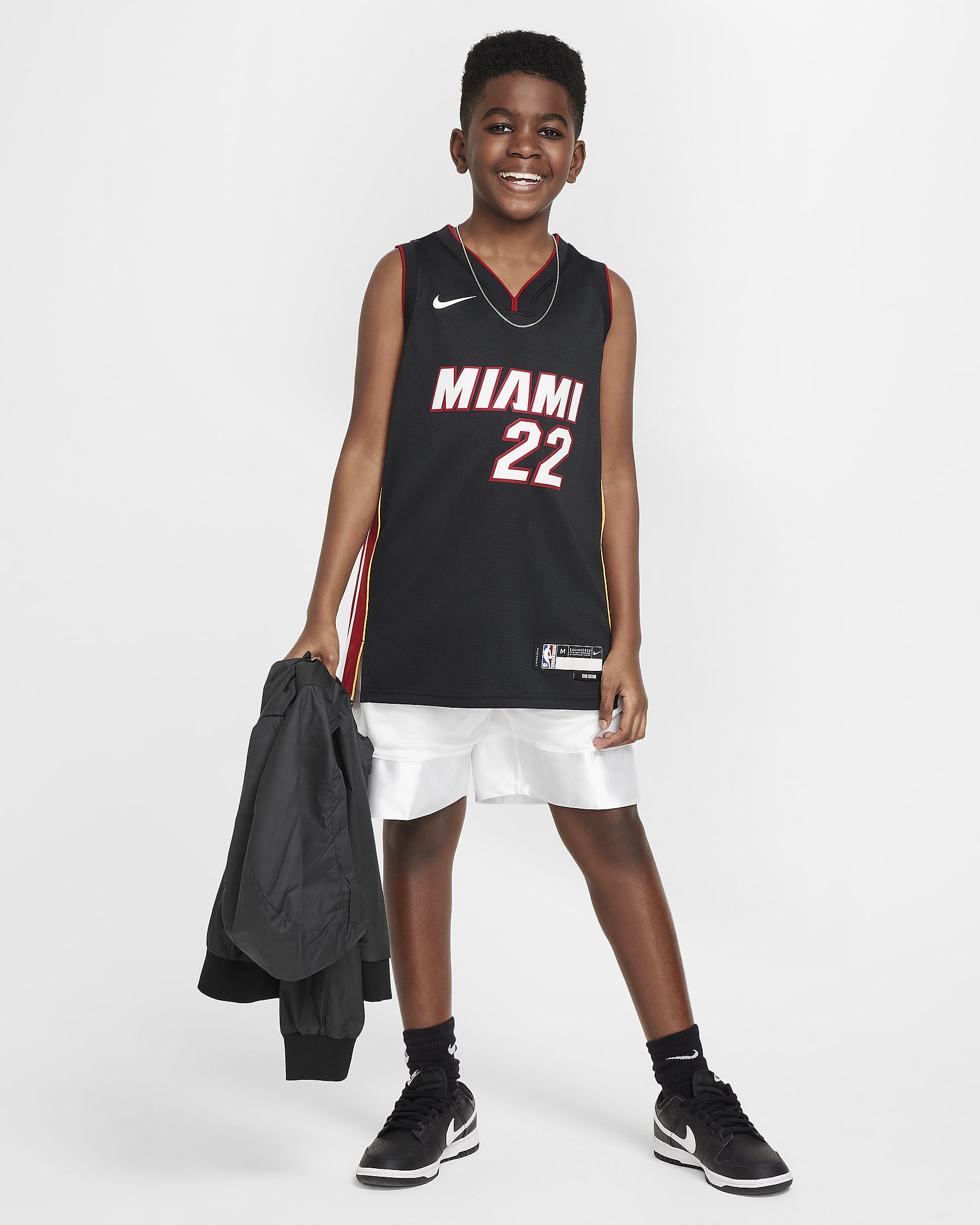 Miami Heat 2023/24 Icon Edition Camiseta Swingman Nike de la NBA - Niño/a - Negro