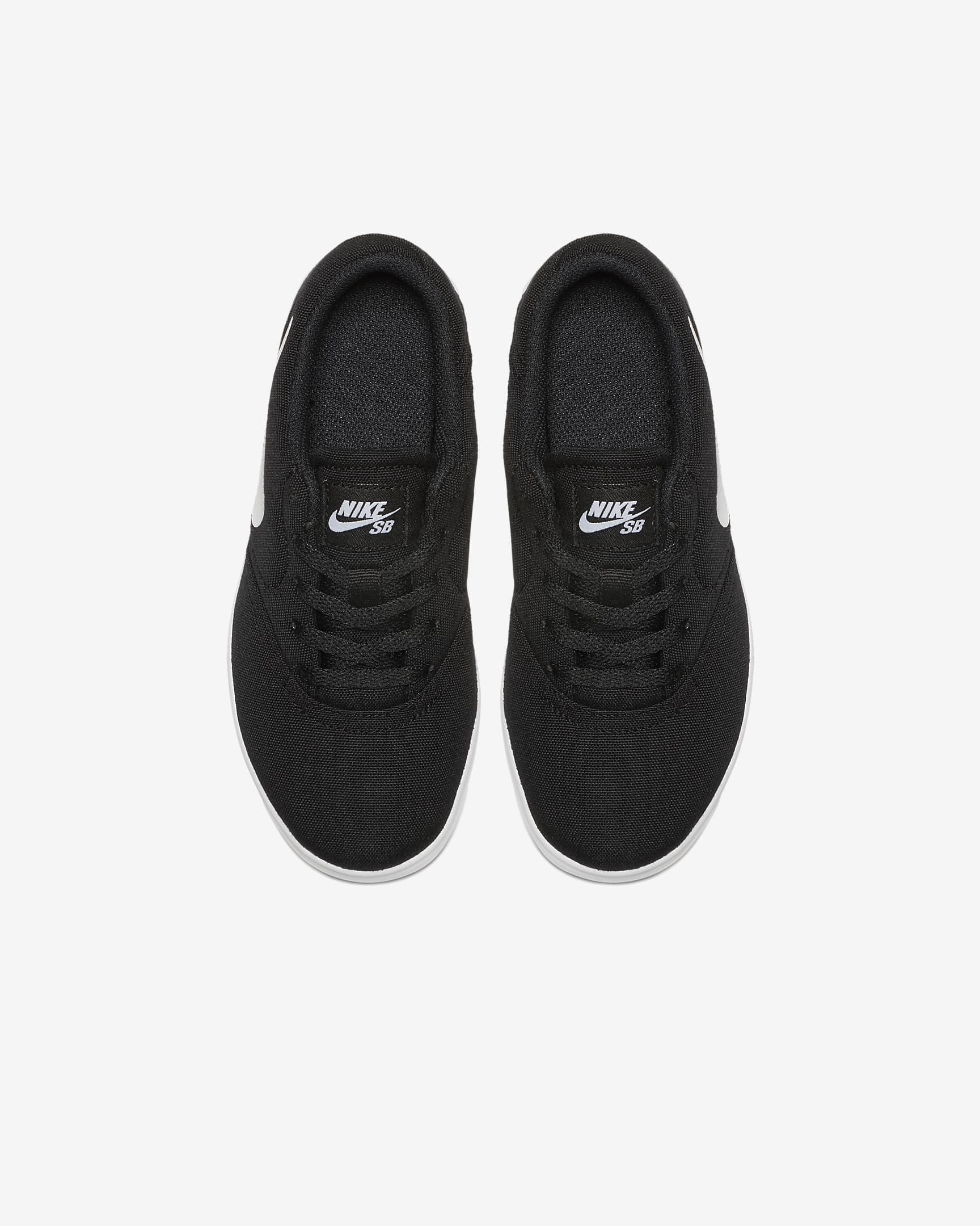 Tenis de skateboarding para niños talla pequeña Nike SB Check Canvas - Negro/Blanco