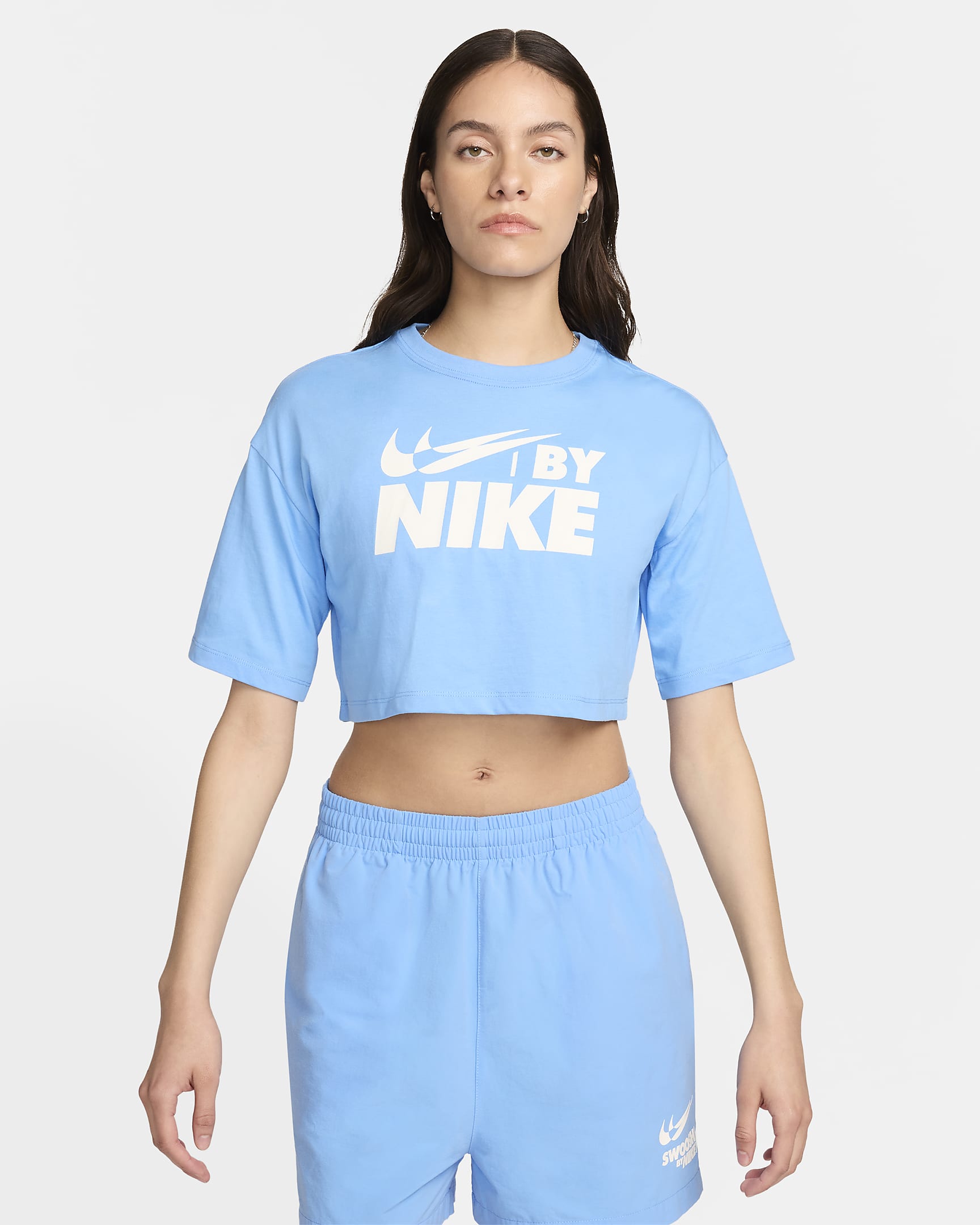 Nike Sportswear Women's Cropped T-Shirt - University Blue/Sail