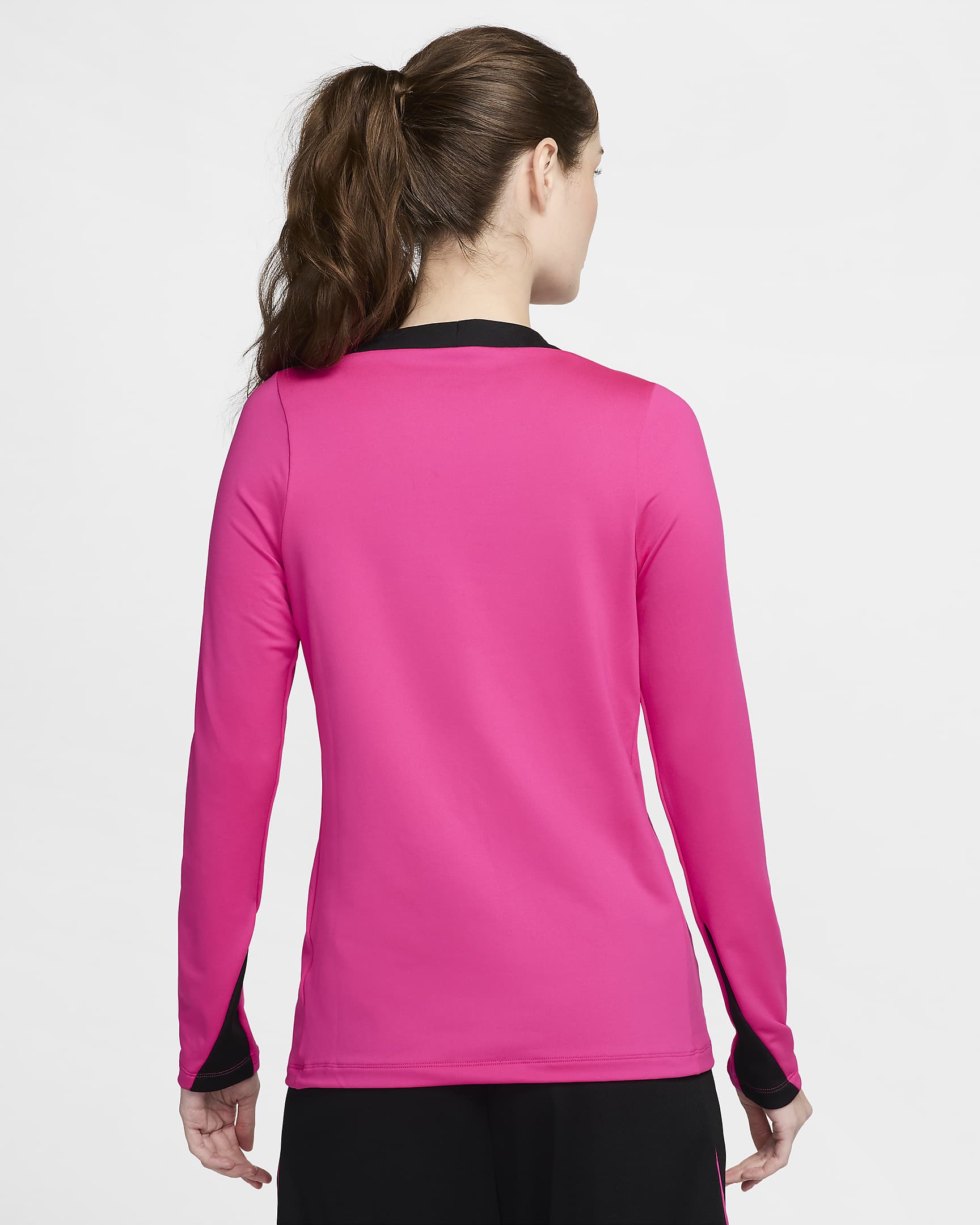 Chelsea FC Strike Derde Nike Dri-FIT knit voetbaltop met ronde hals voor dames - Pink Prime/Pink Prime/Zwart/Zwart