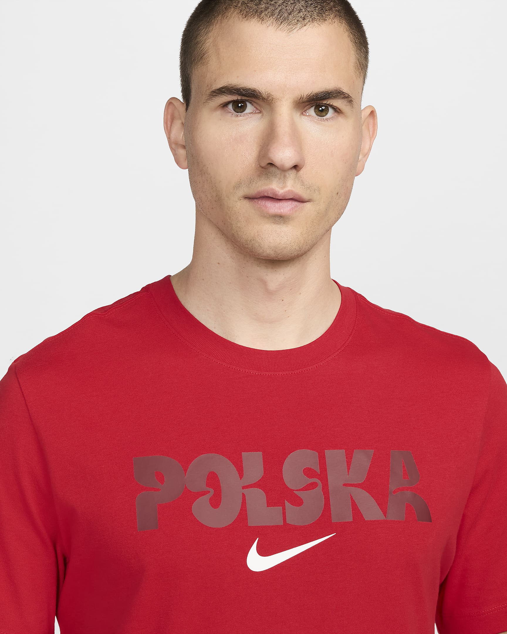 T-shirt Nike Football Pologne Crest pour homme - University Red/Blanc