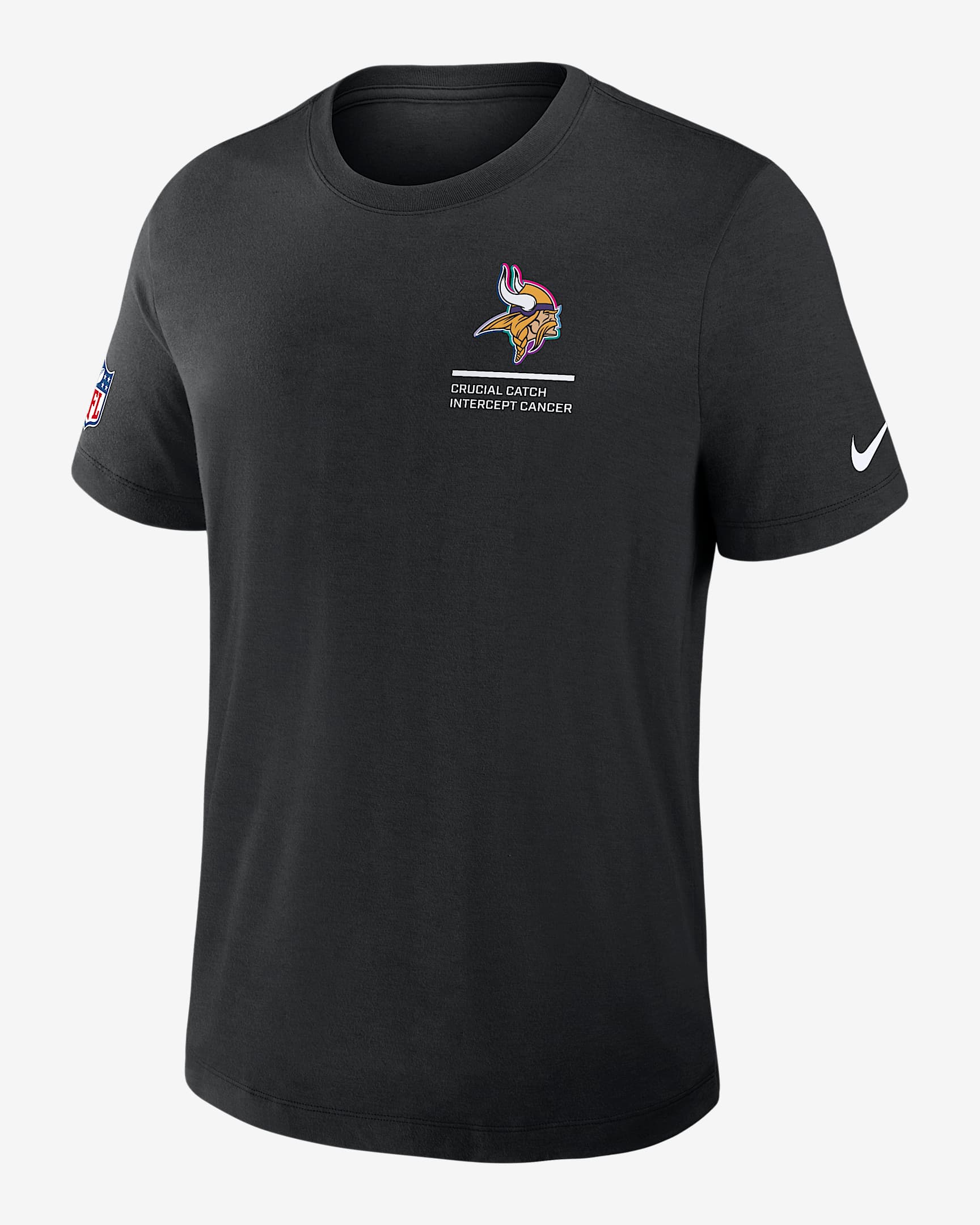 Minnesota Vikings Crucial Catch Men's Nike Dri-FIT NFL T-Shirt - Black