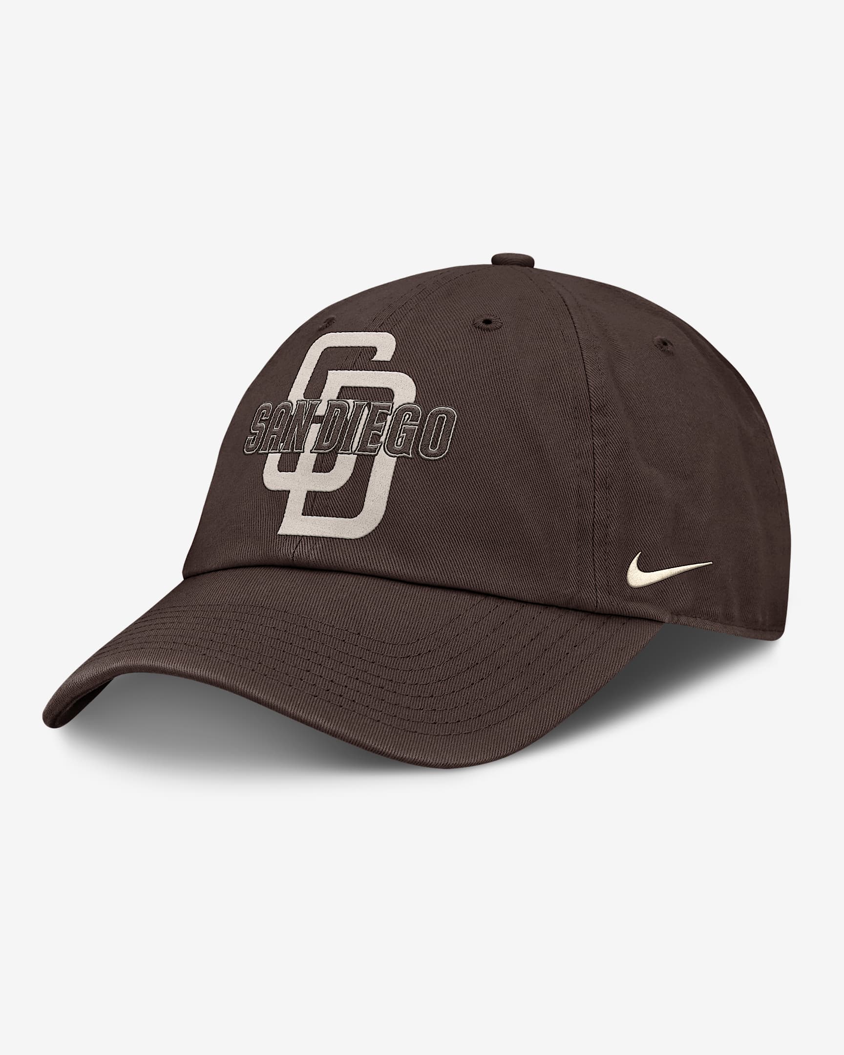 Gorra Nike de la MLB ajustable para hombre San Diego Padres Statement Club - Marrón