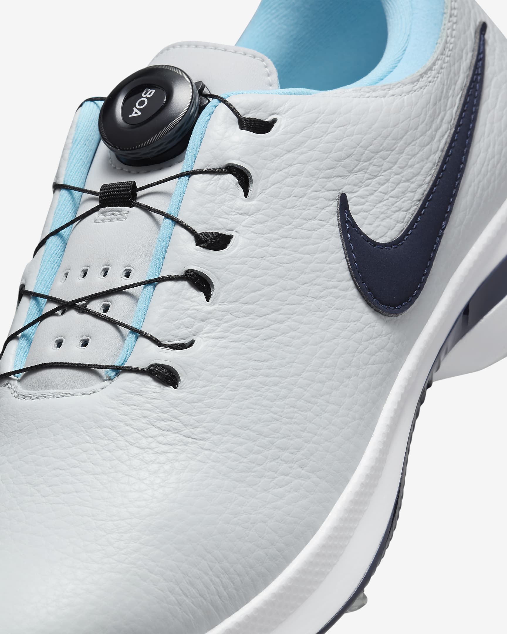 Nike Victory Tour 3 Boa Golf Shoes (Wide) - Pure Platinum/White/Aquarius Blue/Obsidian