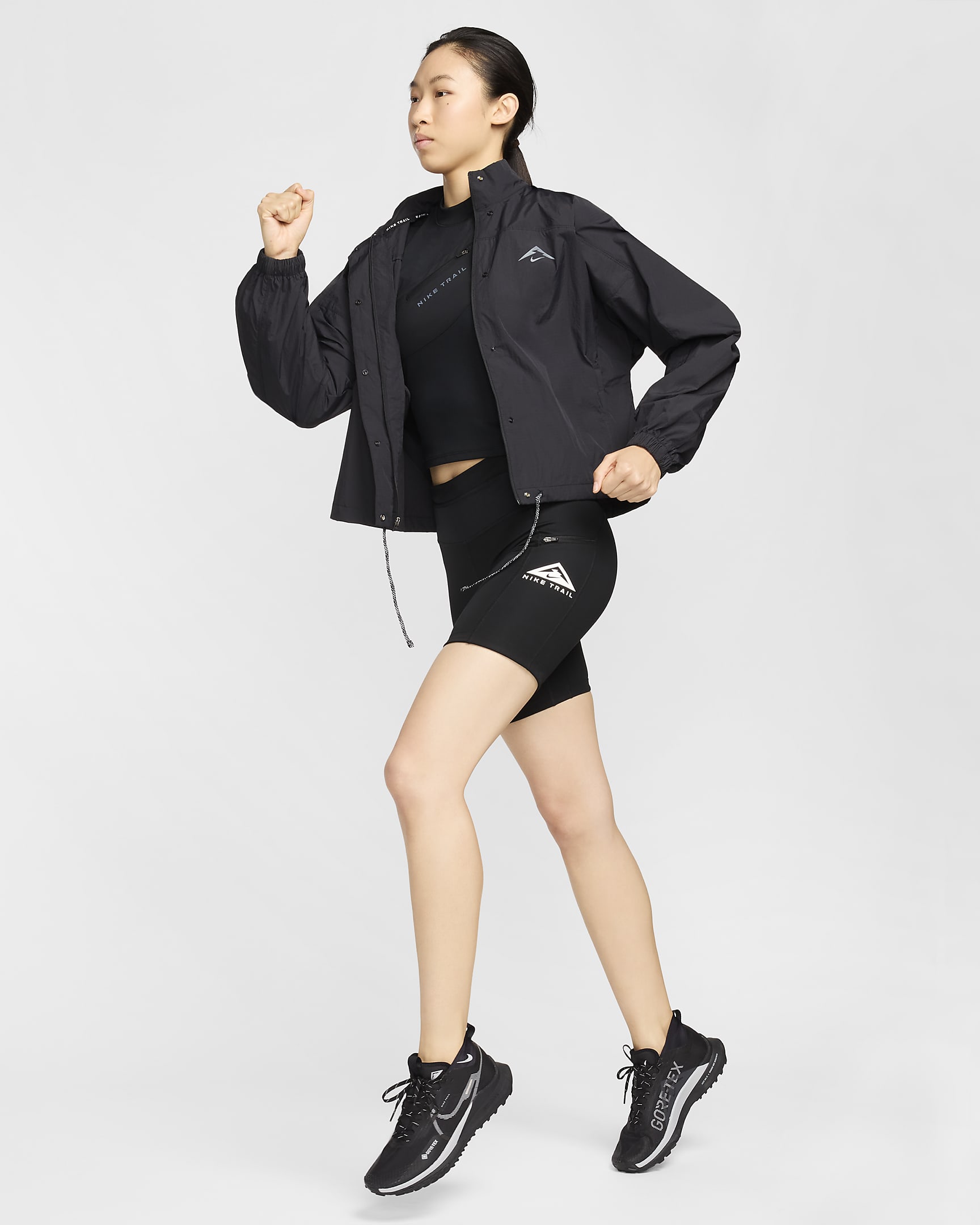 Nike Trail 女款 Dri-FIT 收納跑步背心上衣 - 黑色/Anthracite