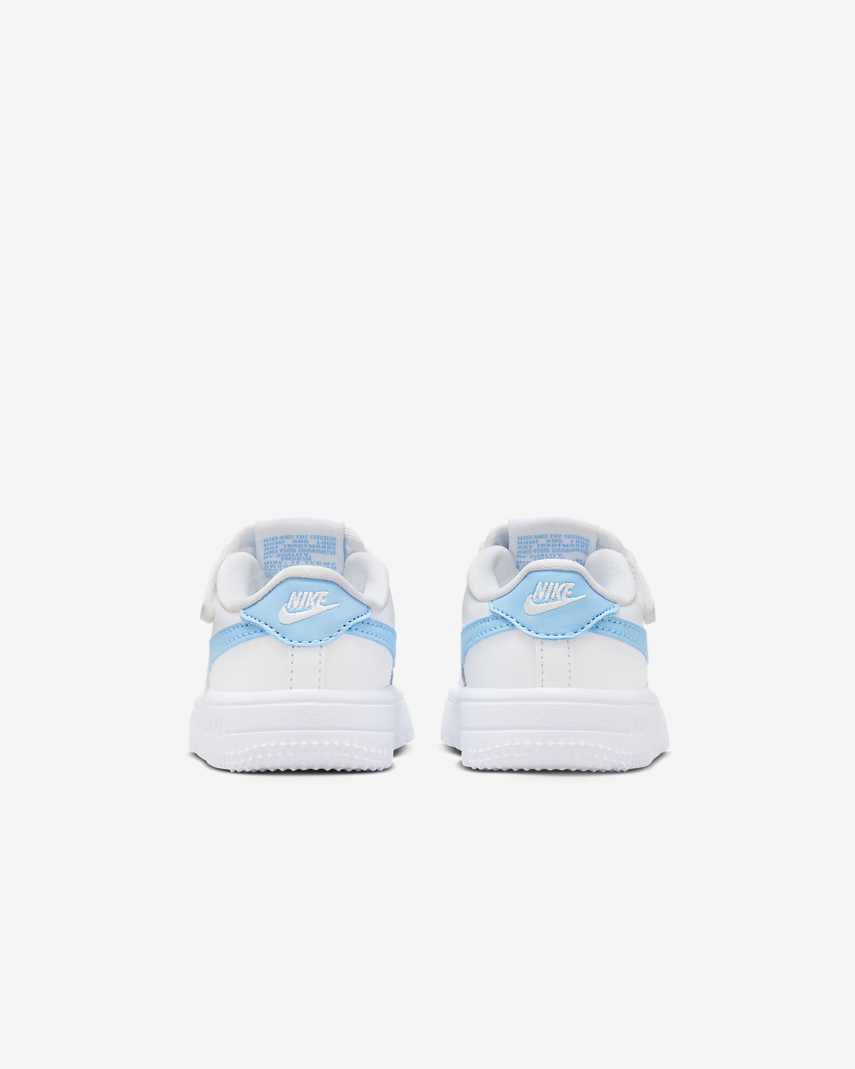 Sko Nike Force 1 Low EasyOn för baby/små barn - Vit/Vit/Aquarius Blue