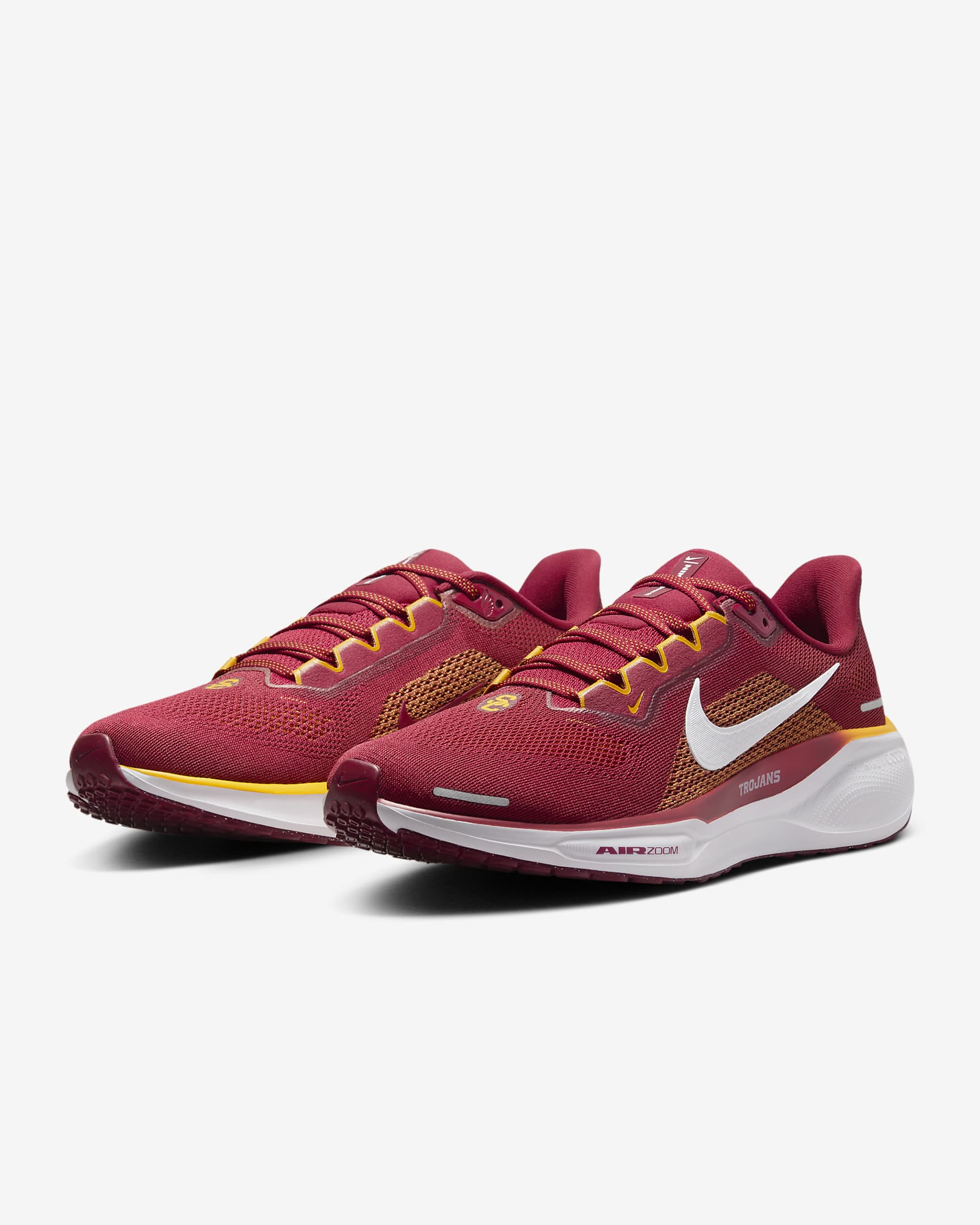 USC Pegasus 41 Men's Nike College Road Running Shoes - Team Crimson/White/University Gold/White