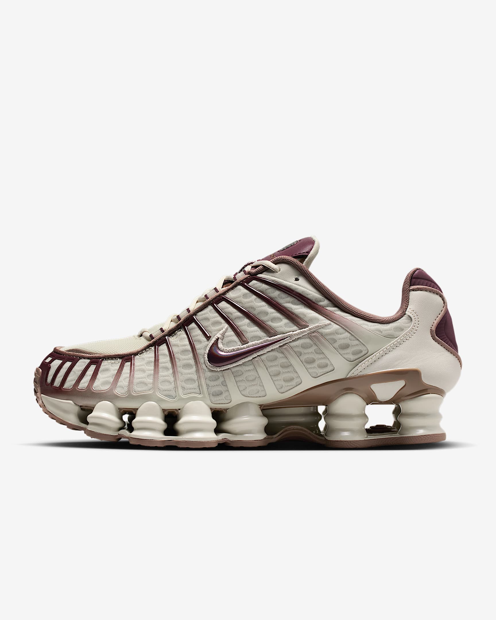 Nike Shox TL Women's Shoes - Light Bone/Mink Brown/Burgundy Crush