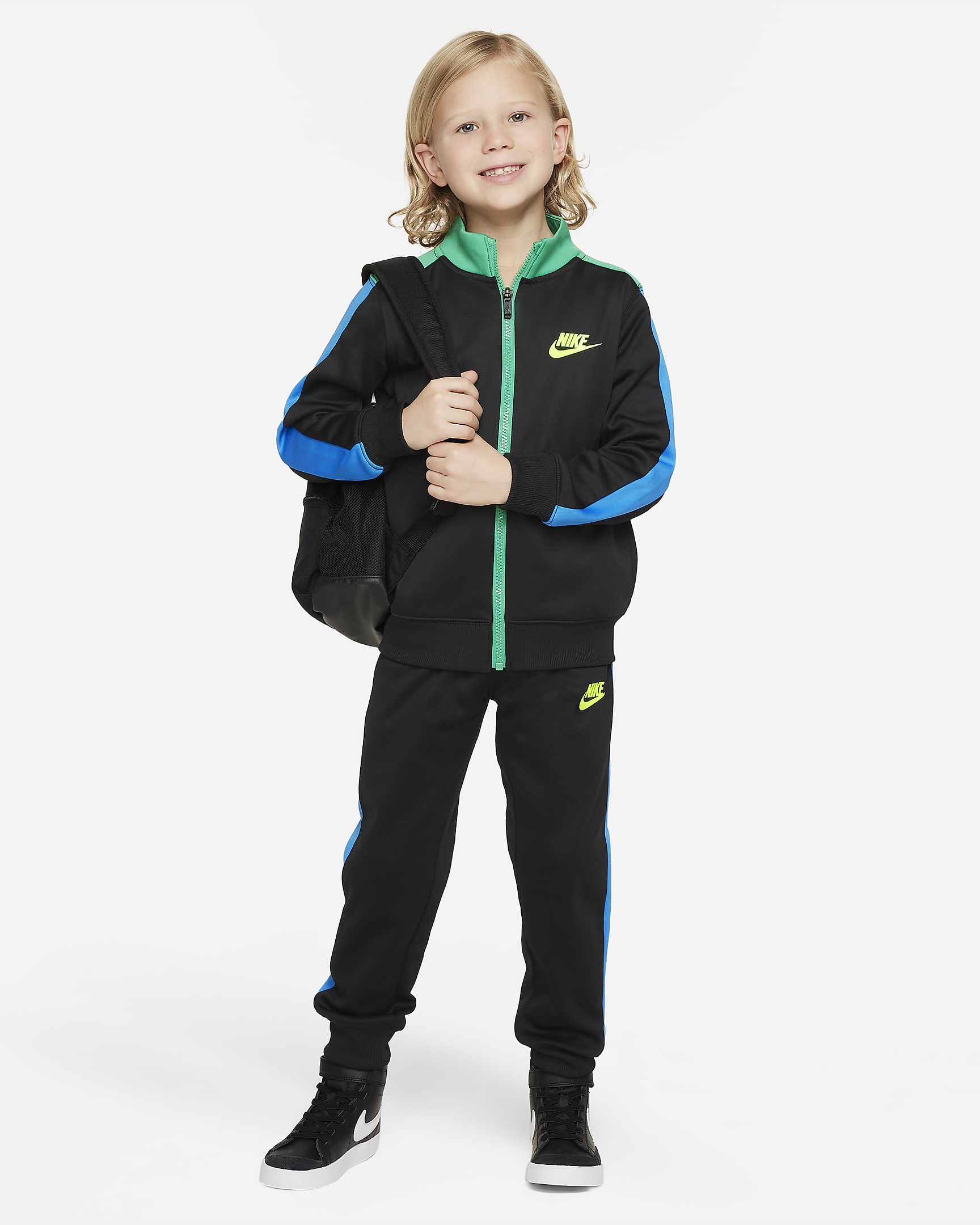 Nike Sportswear Dri-FIT Little Kids' Tricot Set - Black