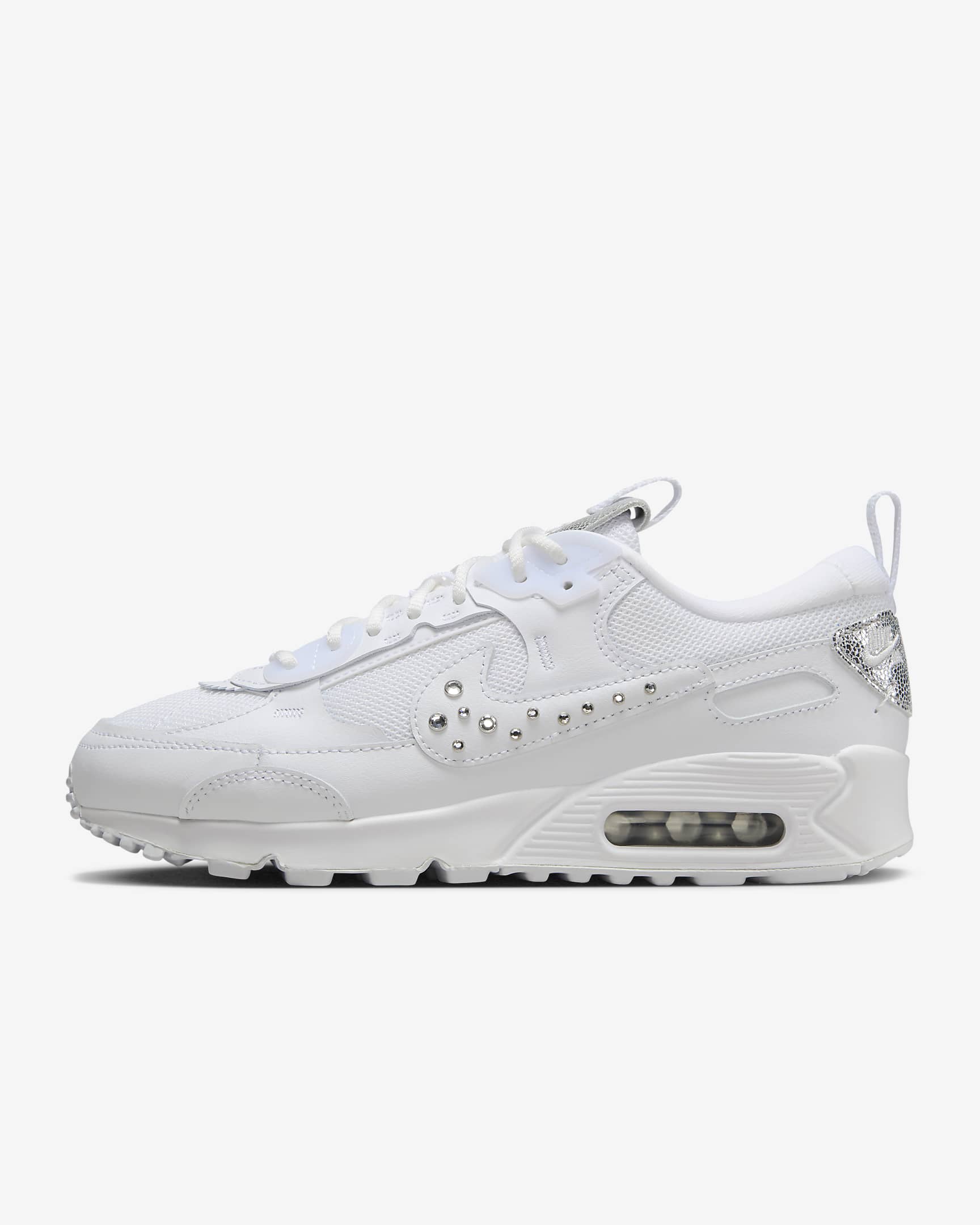 Nike Air Max 90 Futura Women's Shoes - White/Metallic Silver/Chrome/Platinum Tint