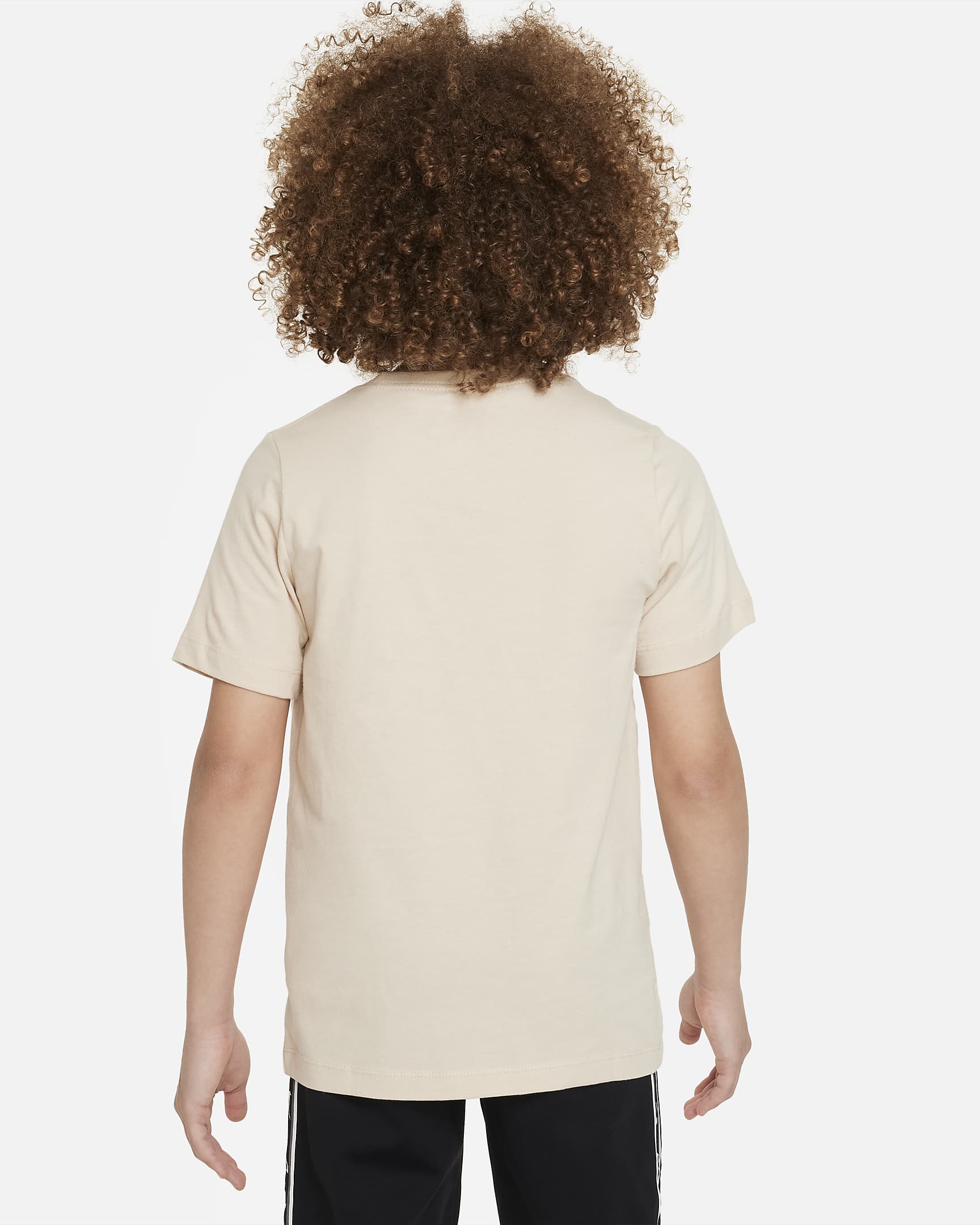 T-shirt en coton Nike Sportswear pour ado - Sanddrift/Blanc