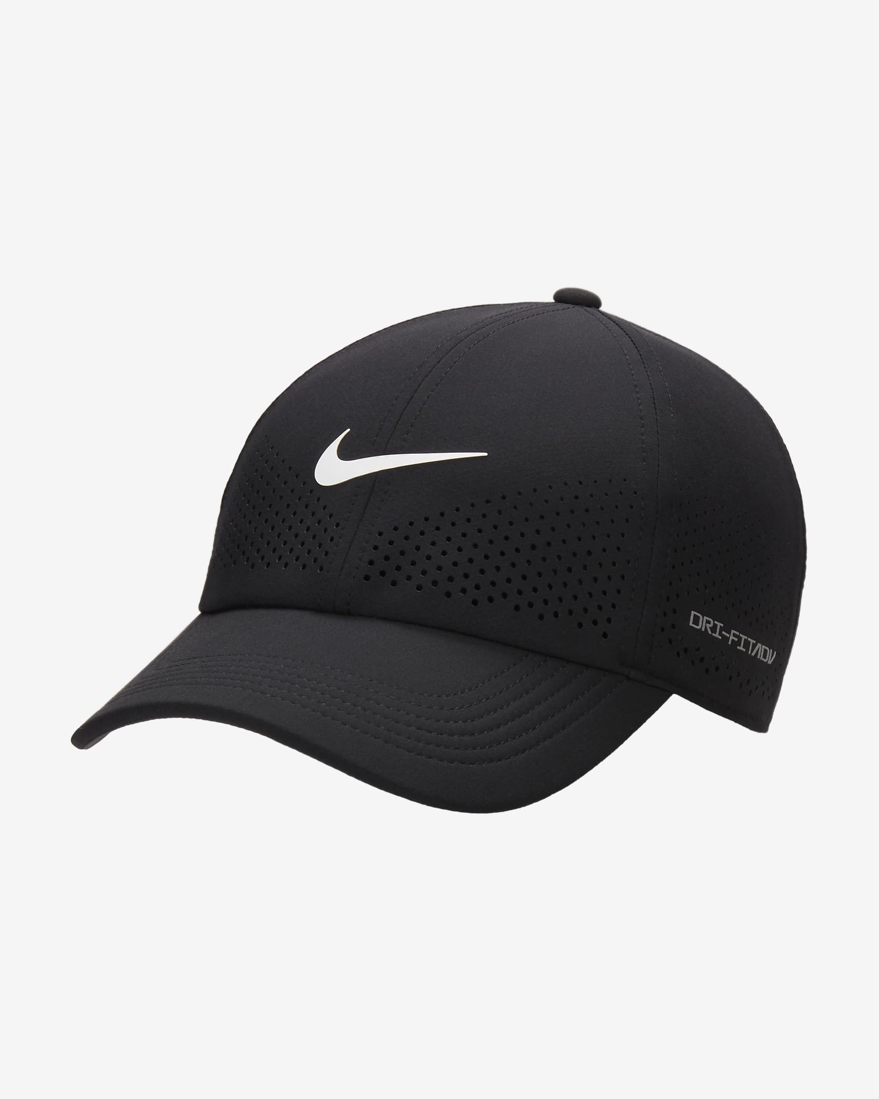 Nike Dri-FIT ADV Club Unstructured Swoosh Cap - Black/White