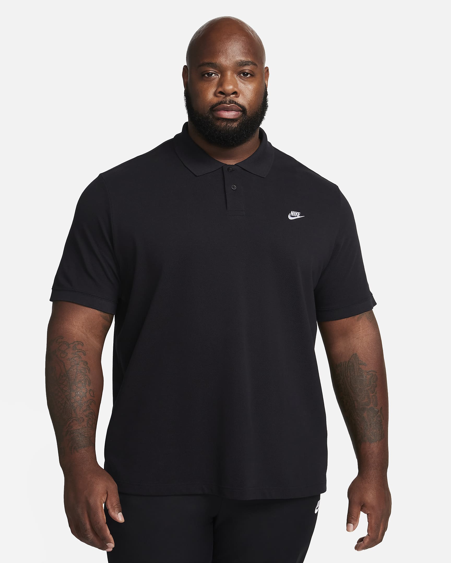 Nike Club Men's Short-Sleeve Polo - Black/White