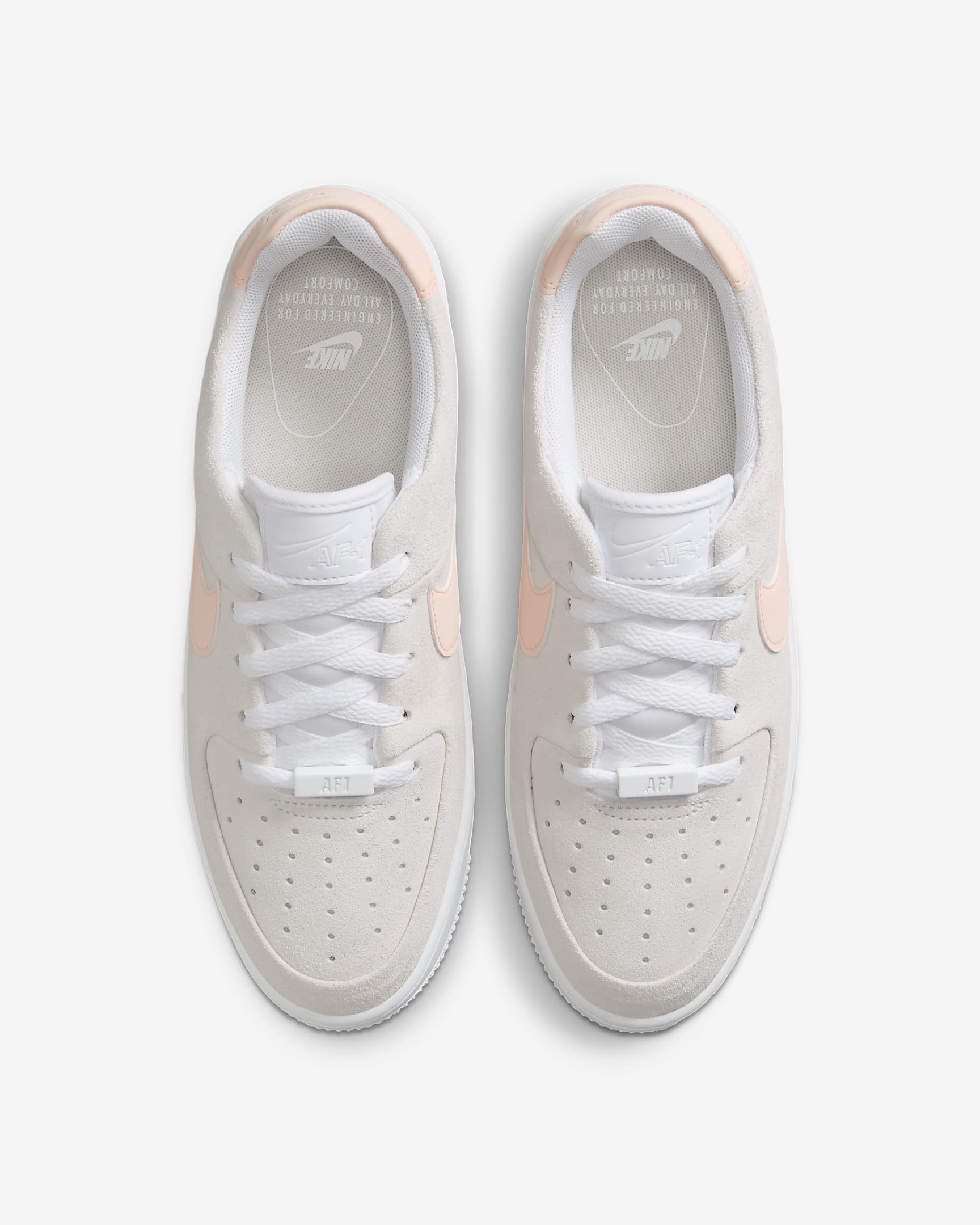 Chaussure Nike Air Force 1 Sage Low pour Femme - Blanc/Sail/Guava Ice