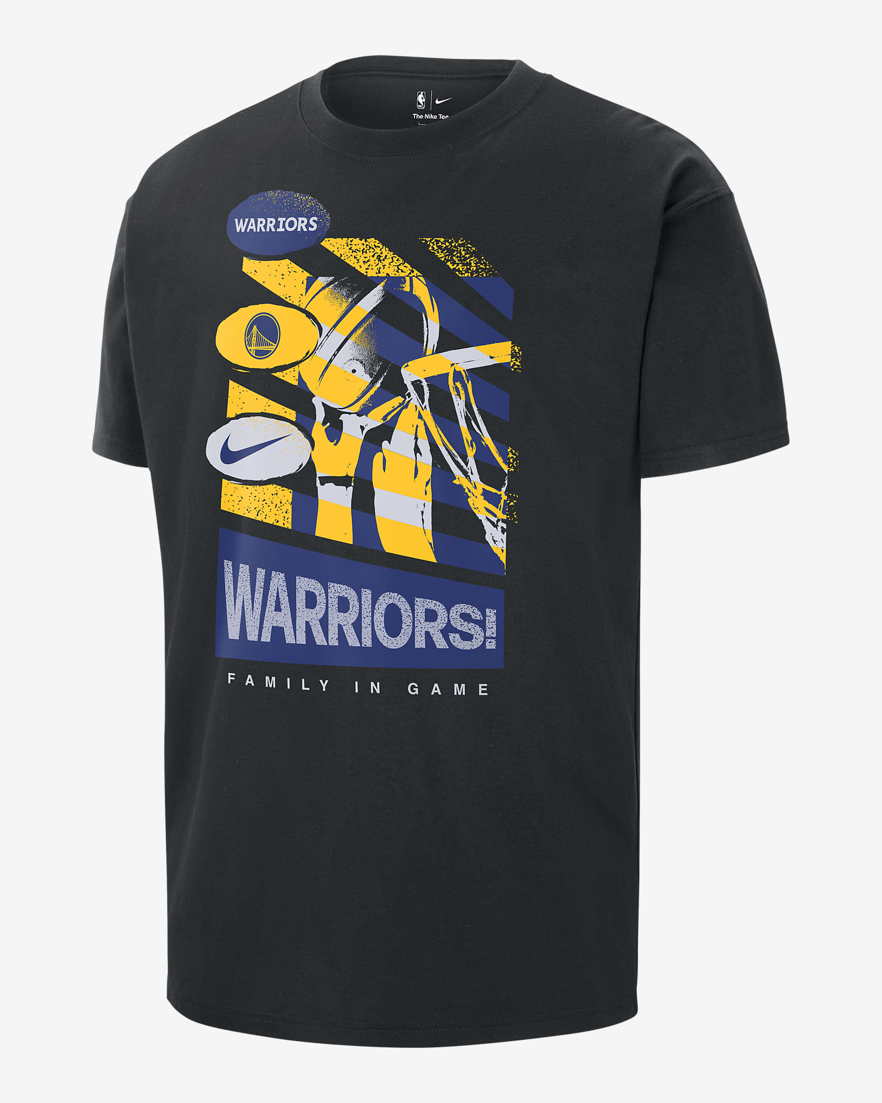 Golden State Warriors Courtside Men's Nike NBA T-Shirt - Black