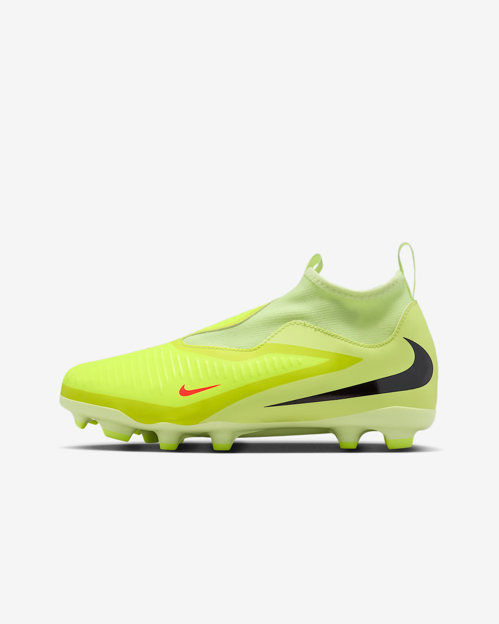 Nike Jr. Phantom 6 High Academy voetbalschoenen voor kids (meerdere ondergronden) - Hyper Crimson/Limelight/Zwart