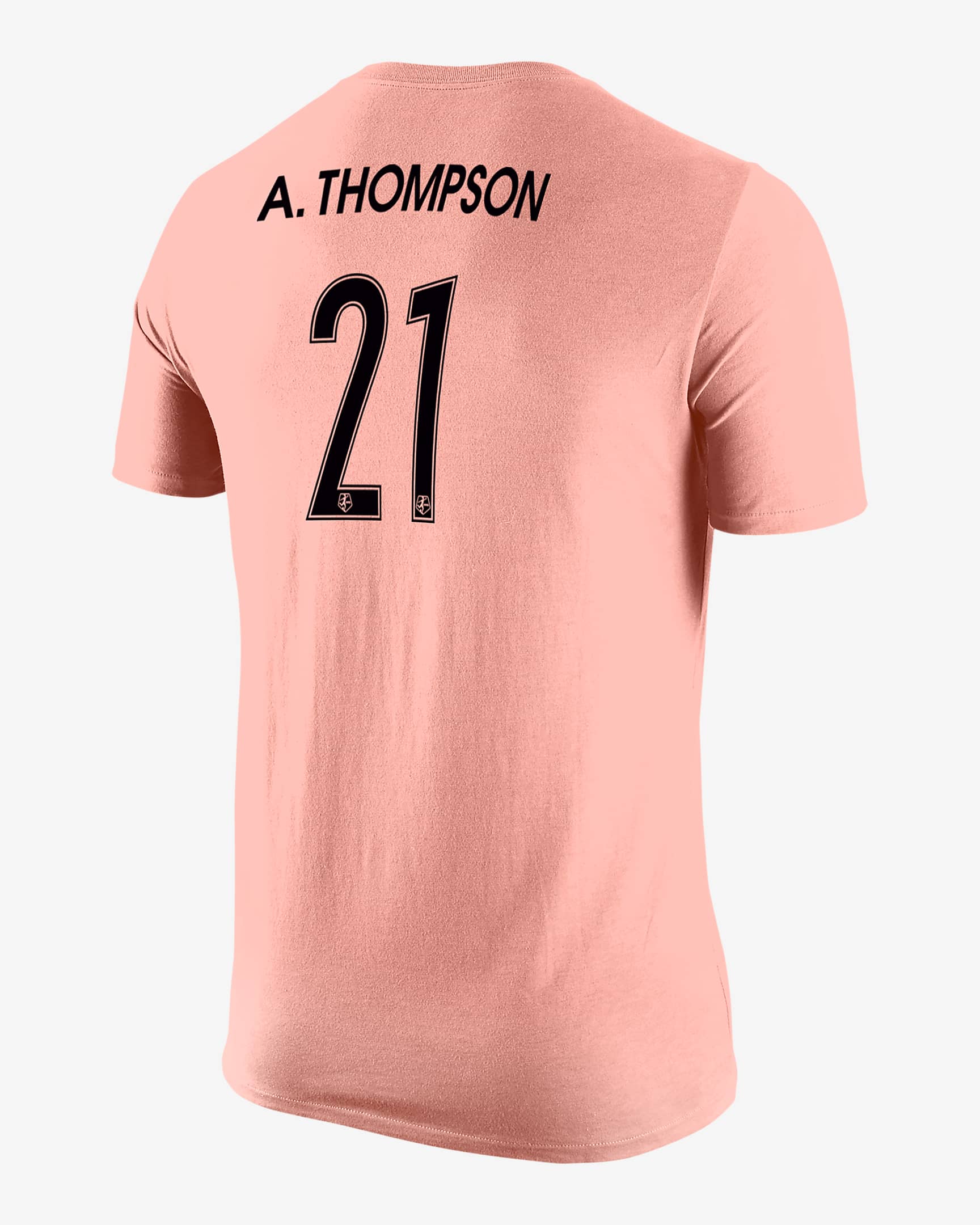 Playera Nike de la NWSL para hombre Alyssa Thompson Angel City FC - Coral desteñido