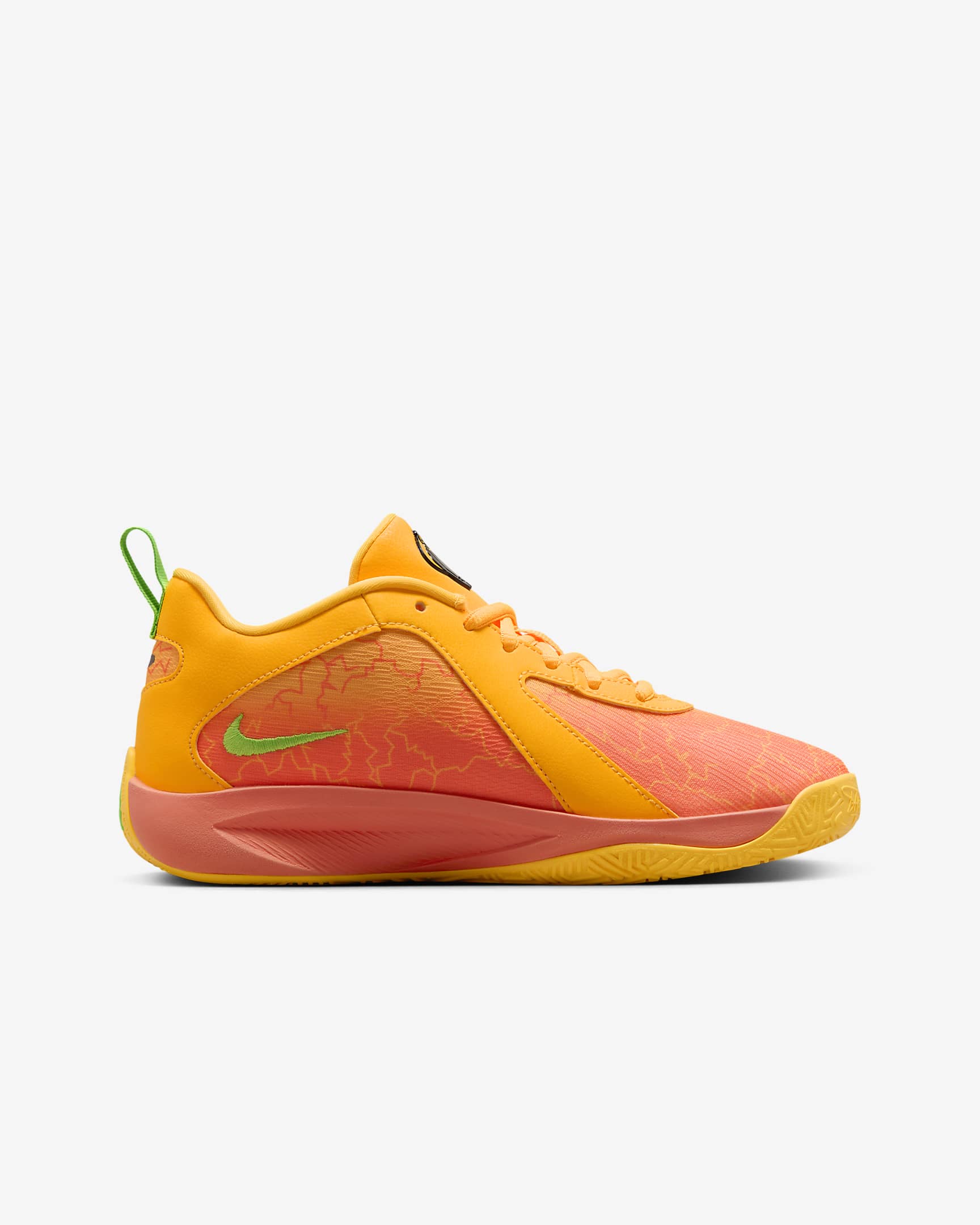 Chaussure de basket Giannis Freak 6 pour ado - Light Wild Mango/Noir/Laser Orange/Action Green