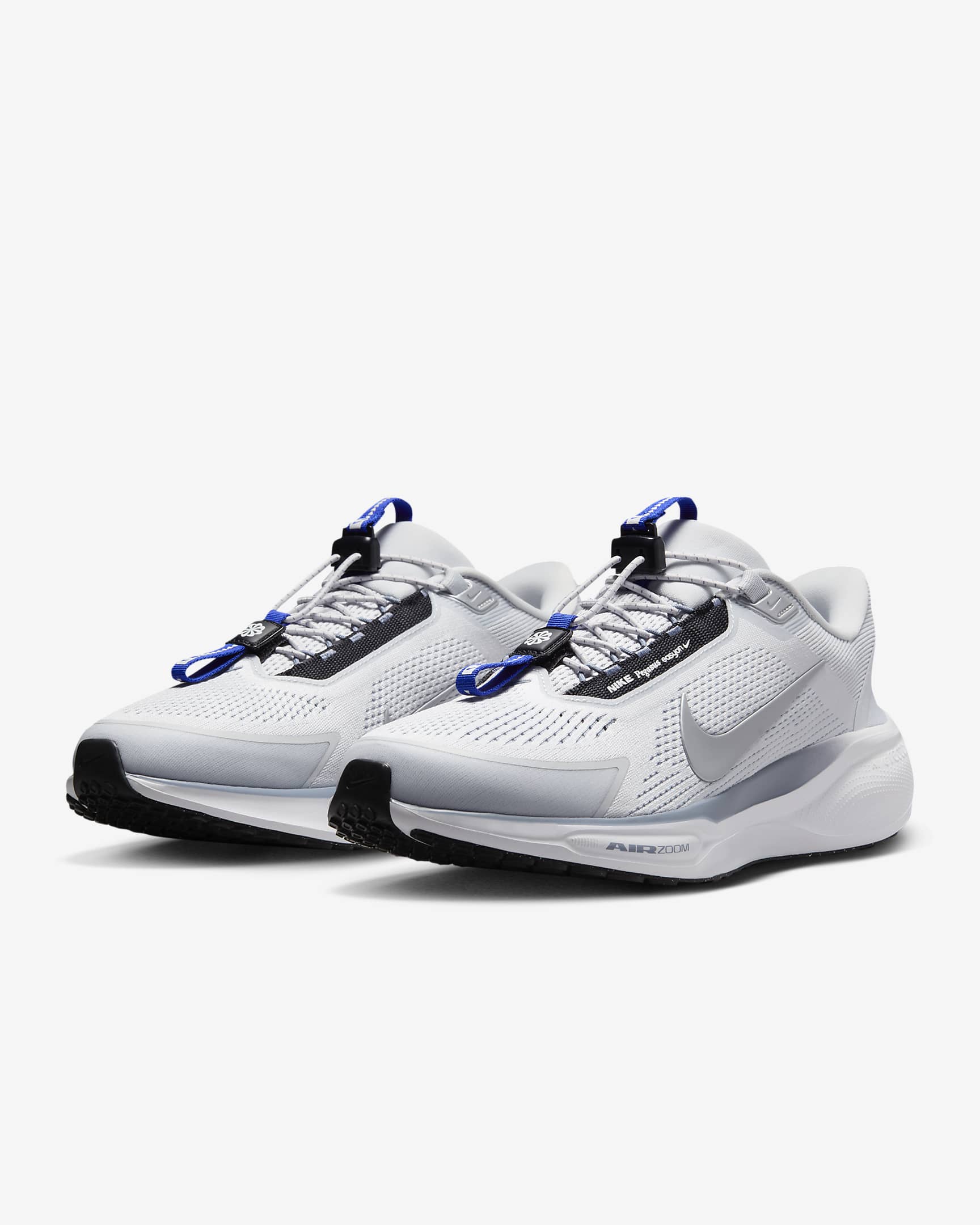 Nike Pegasus EasyOn Men's Road Running Shoes - Pure Platinum/Ashen Slate/Racer Blue/Metallic Silver