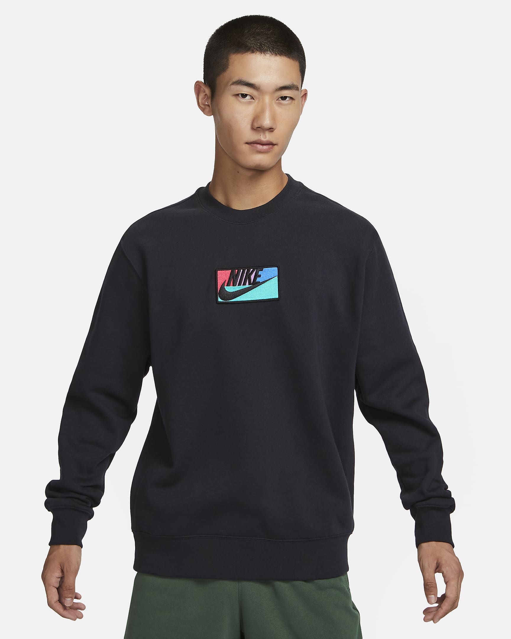 Nike Club Fleece Men's Crew - Black