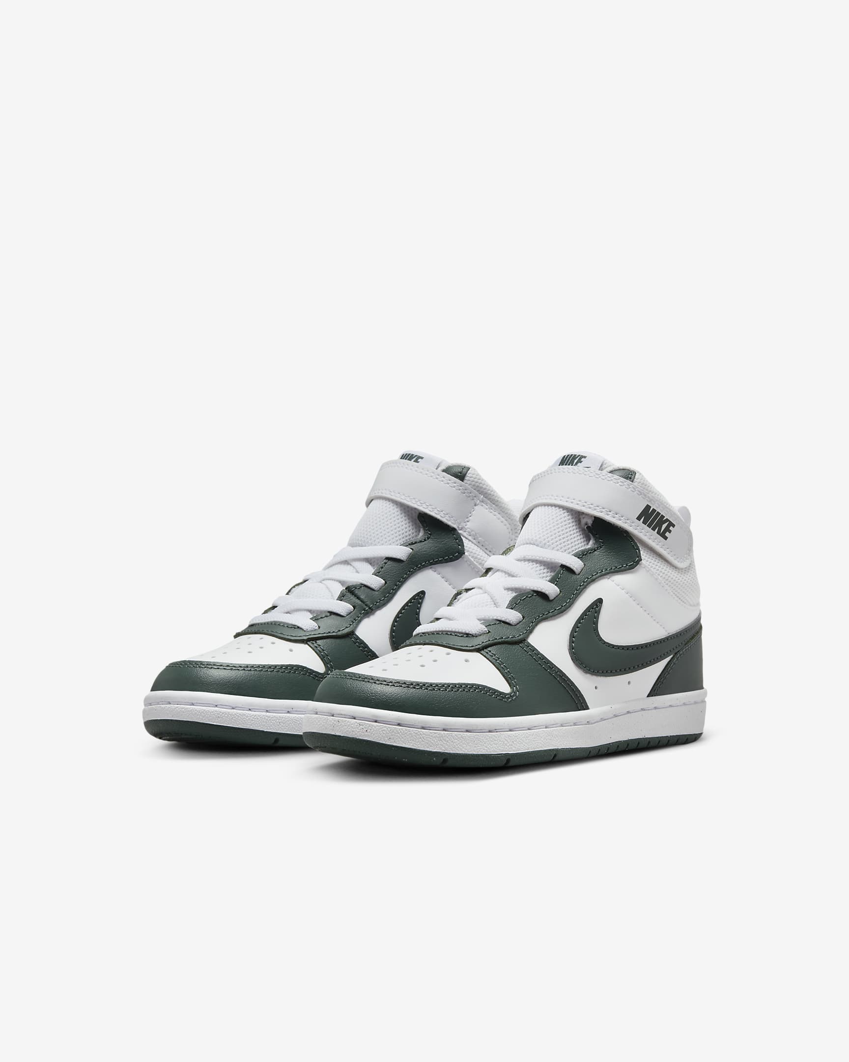 Tenis para niños de preescolar Nike Court Borough Mid 2 - Blanco/Verde vintage