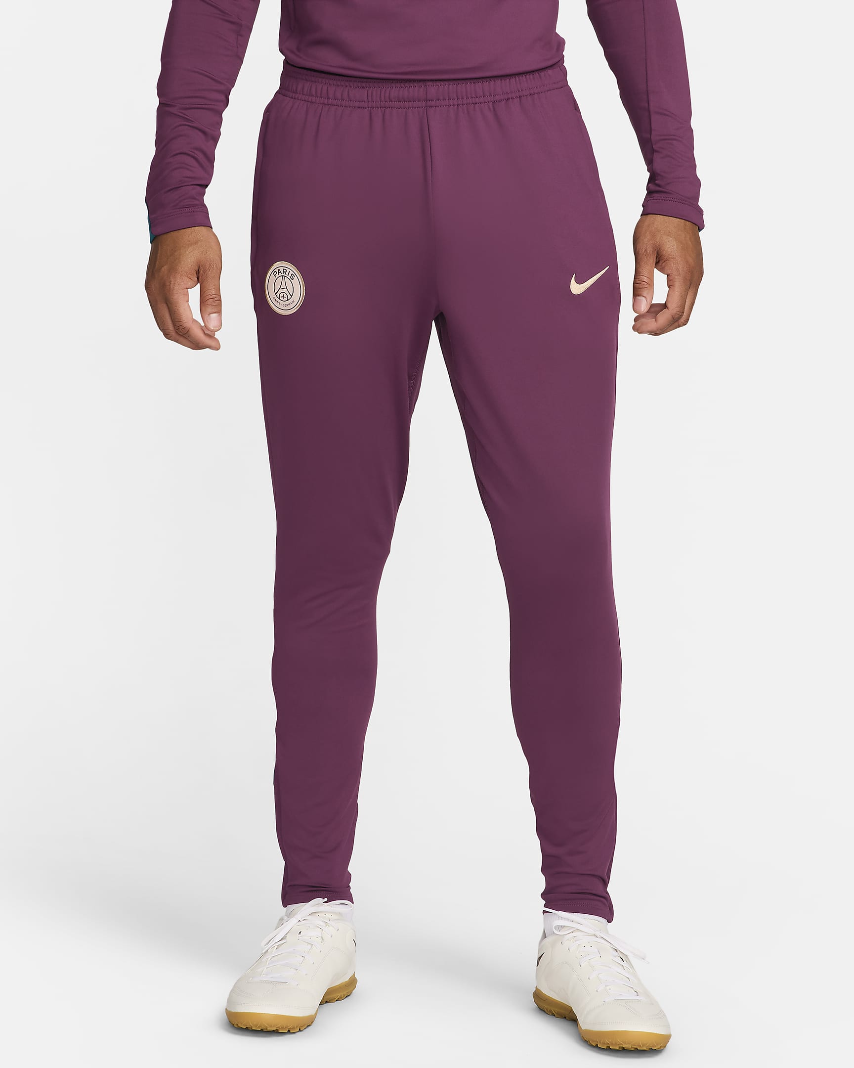 Paris Saint-Germain Strike Men's Nike Dri-FIT Football Knit Pants - Bordeaux/Geode Teal/Guava Ice