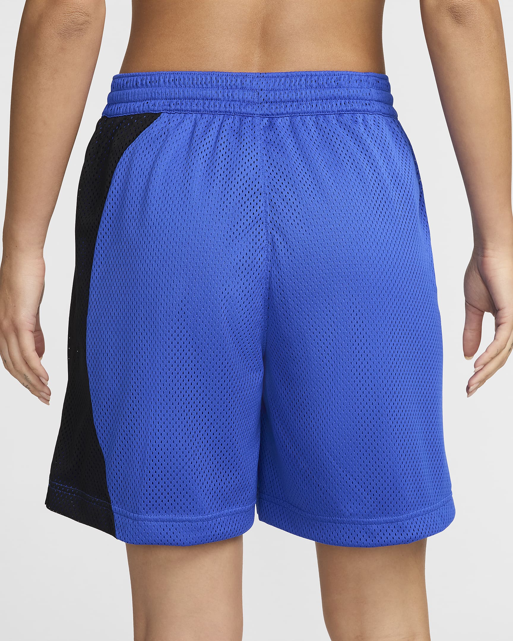 Shorts de básquetbol de malla Dri-FIT para mujer Nike Essential - Hiperroyal/Negro/Blanco