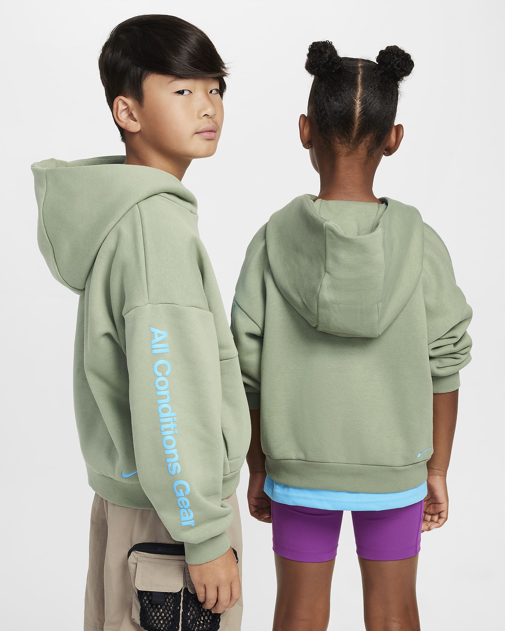 Nike ACG Icon Fleece Hoodie für ältere Kinder - Oil Green/Baltic Blue